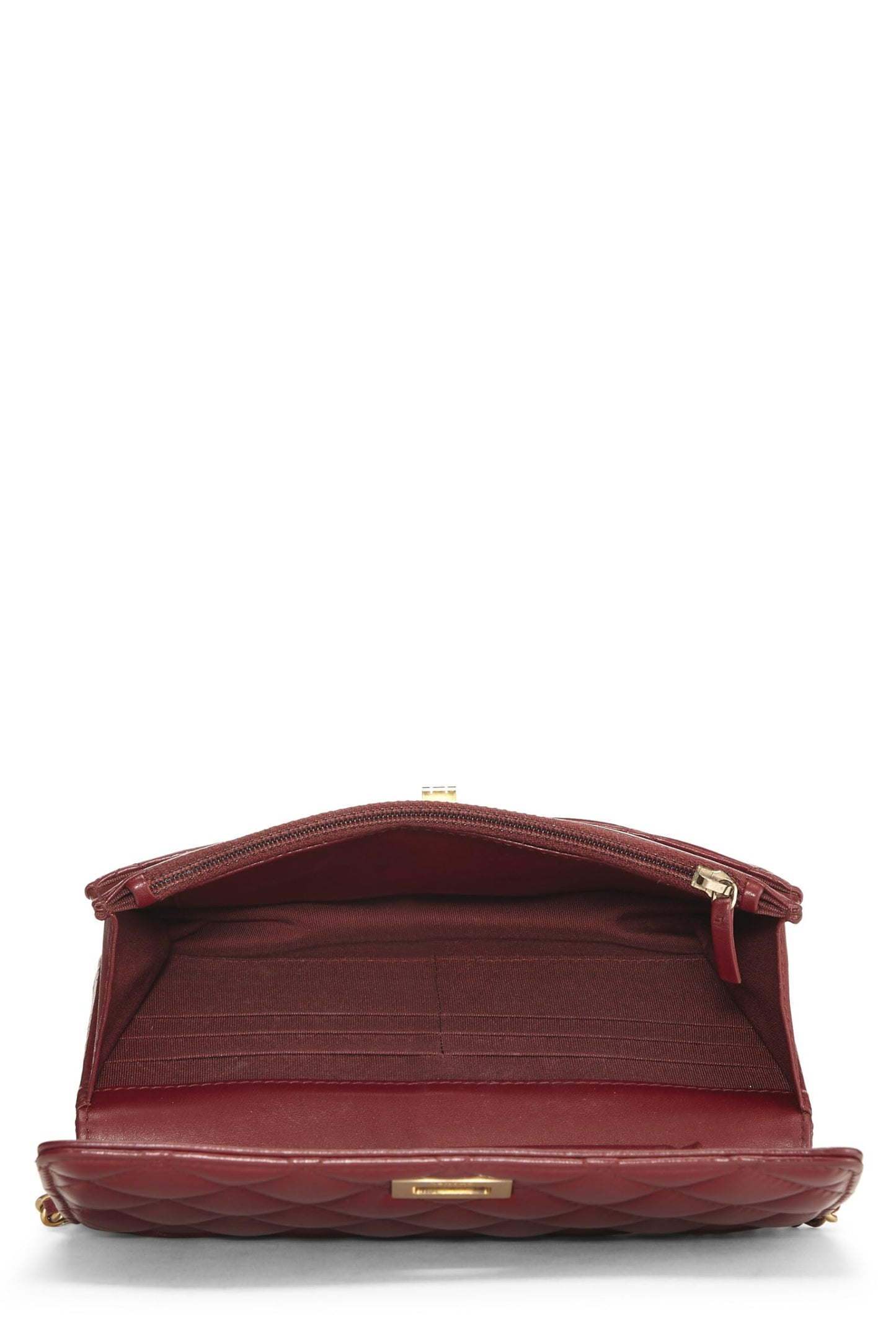 Chanel,  Red Quilted Calfskin Reissue Wallet-On-Chain (WOC), Red