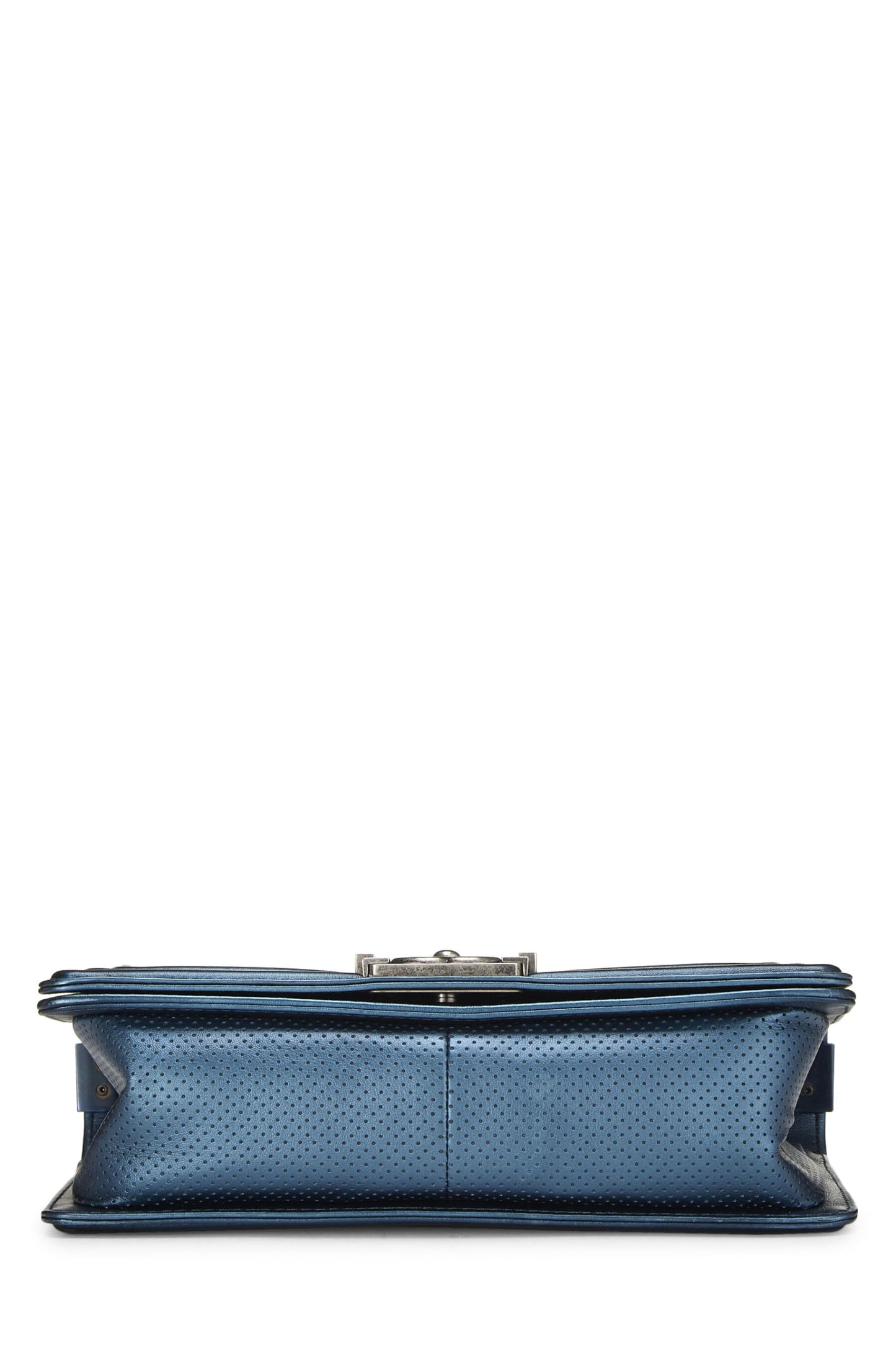 Chanel,  Iridescent Navy Perforated Boy Bag Medium, Navy
