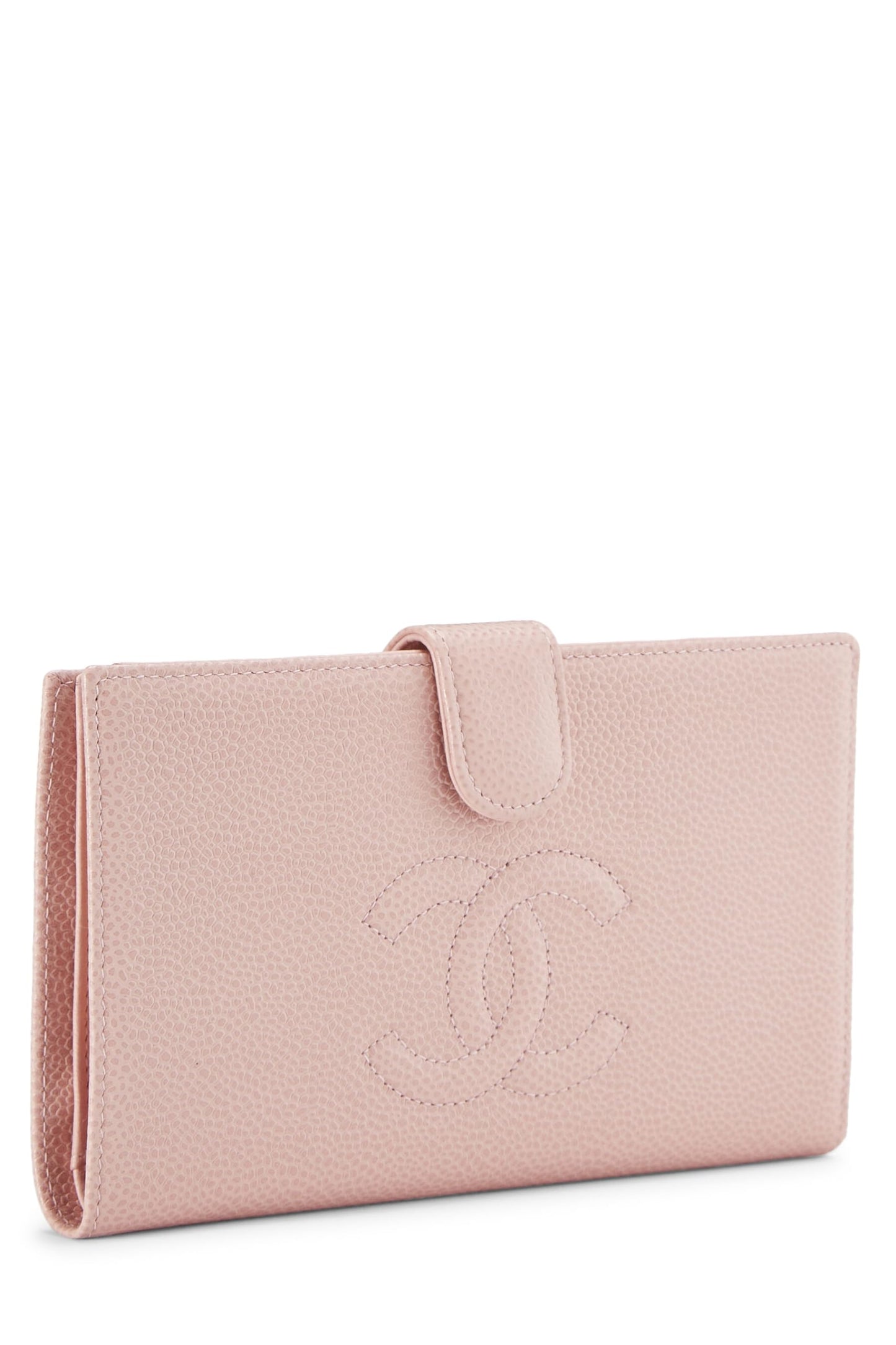 Chanel,  Pink Caviar Timeless 'CC' Long Wallet, Pink