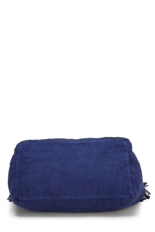 Chanel,  Blue Terry Cloth 'CC' Beach Tote Large, Blue
