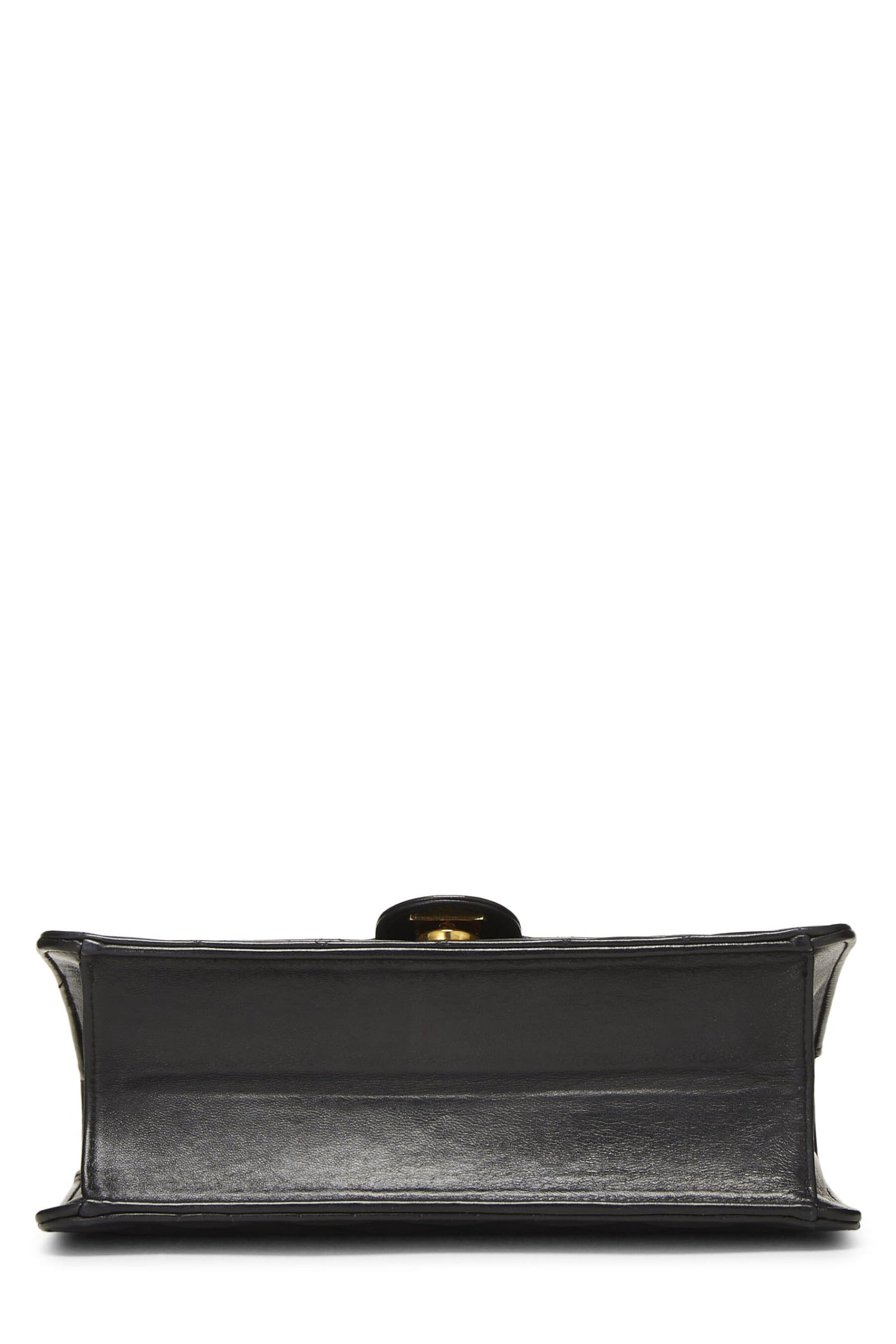 Chanel,  Black Quilted Lambskin Ex Flap Small, Black