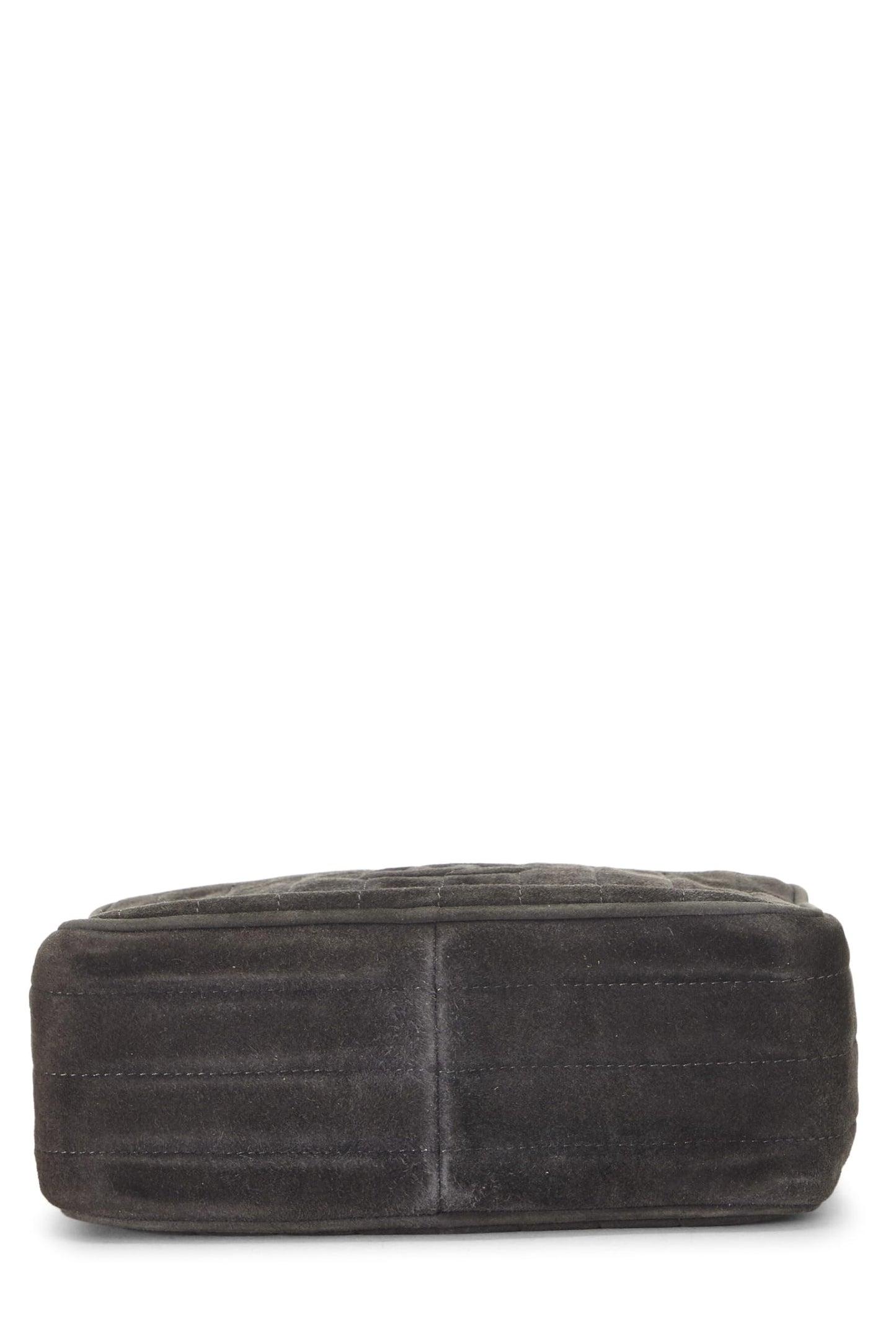 Chanel,  Grey Suede Pocket Camera Bag Mini, Grey