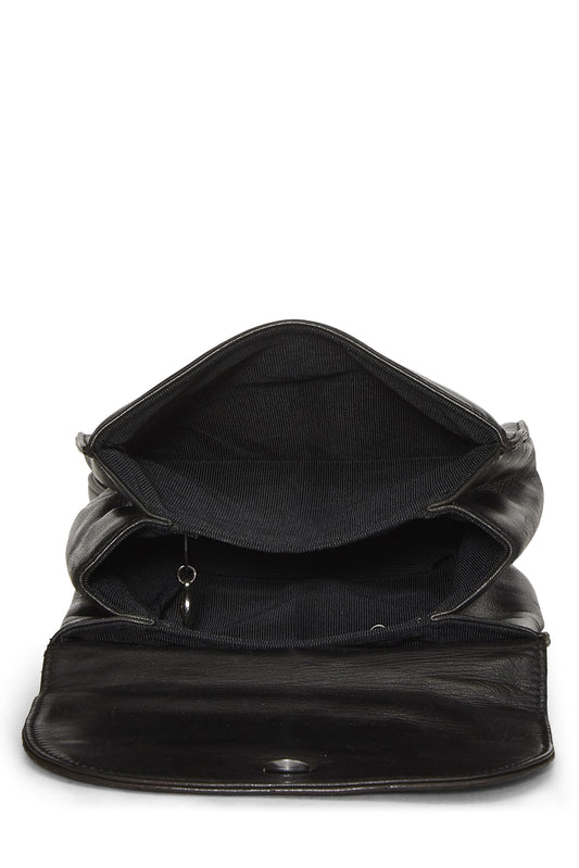 Chanel,  Black Lambskin 'CC' Backpack, Black