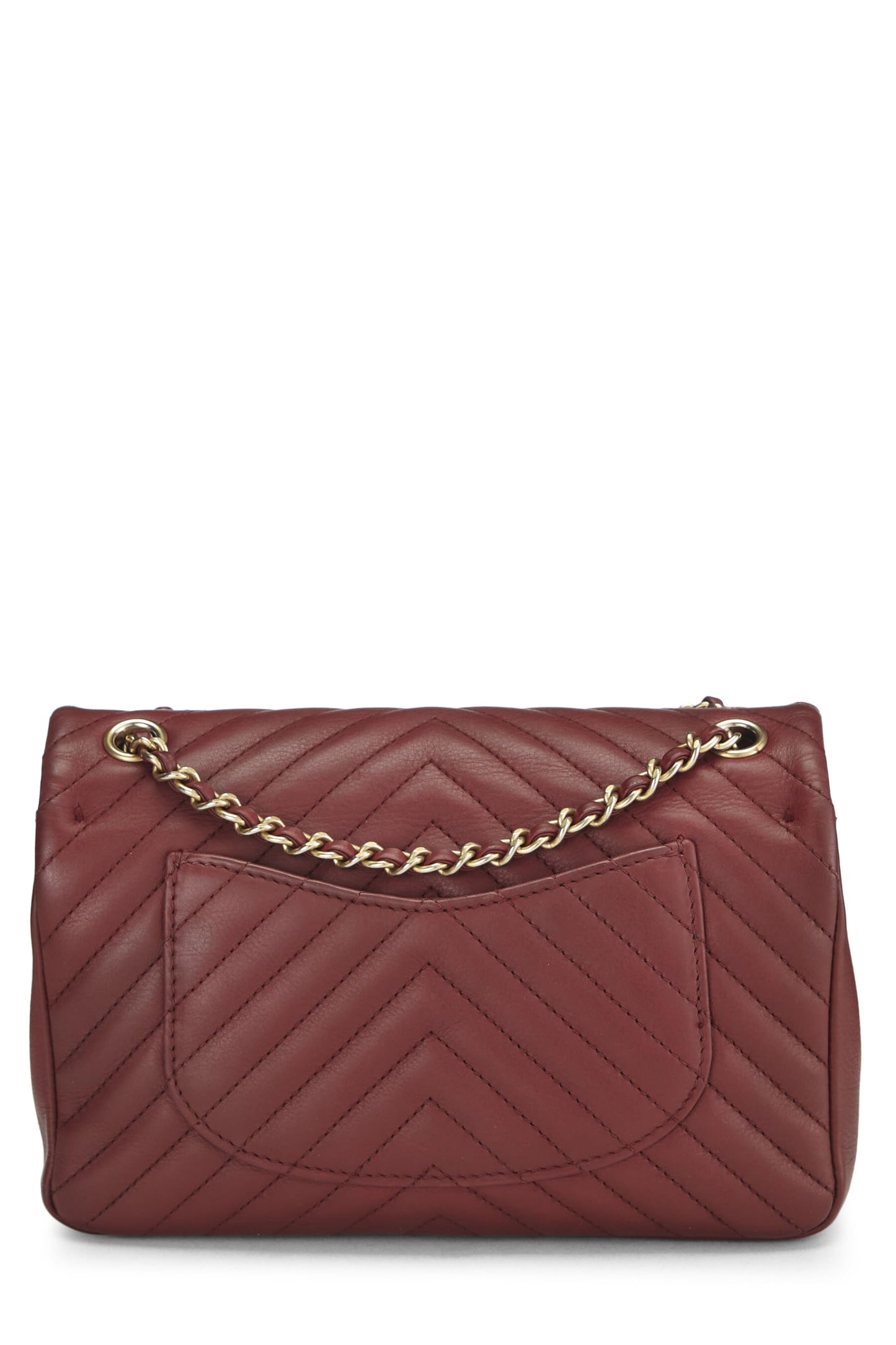 Chanel,  Paris-Cosmopolite Red Chevron Lambskin Rock the Corner Flap Bag Small, Red