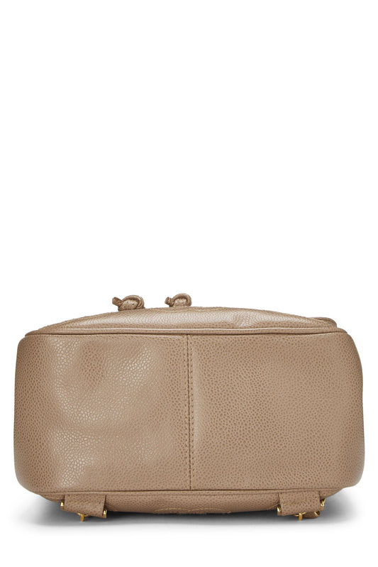 Chanel,  Beige Caviar 3 CC Backpack Small, Beige