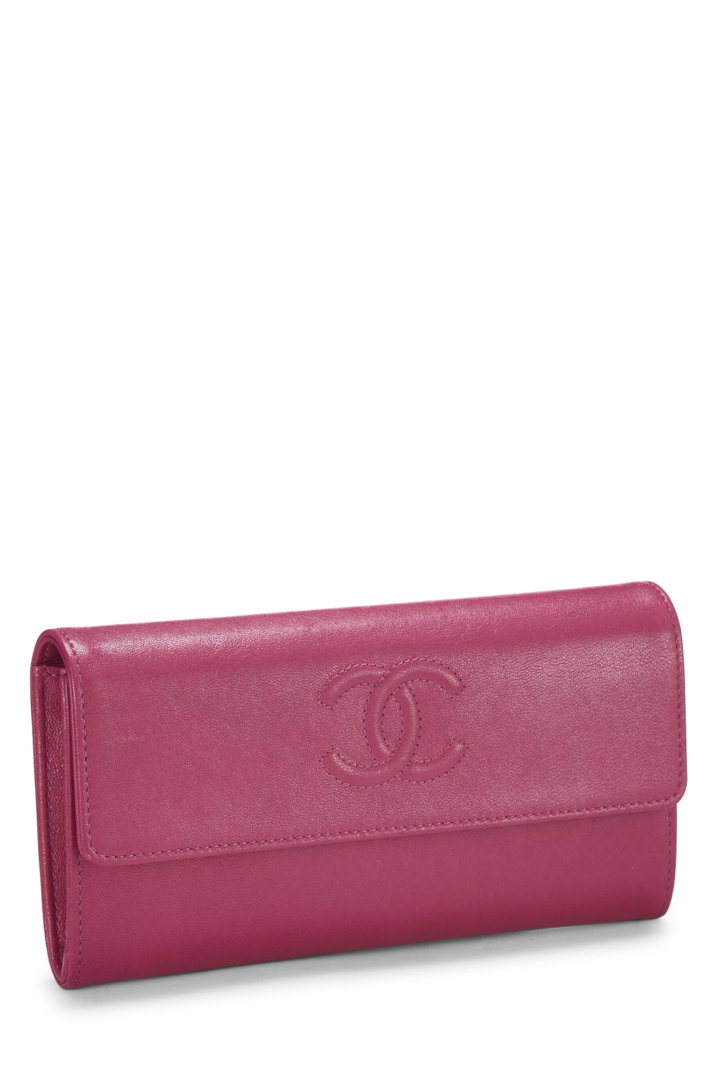 Chanel,  Purple Calfskin 'CC' Long Wallet, Purple