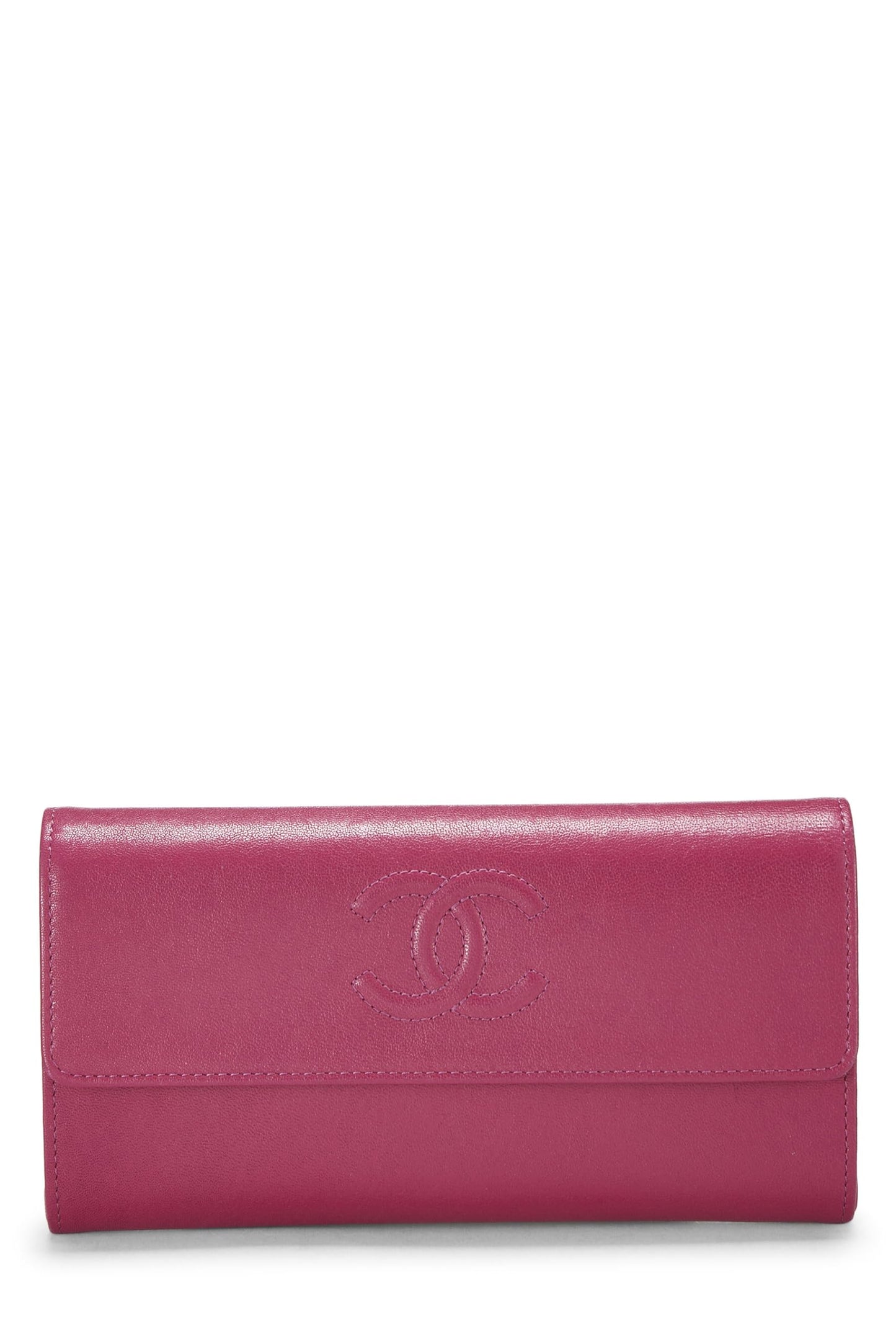 Chanel,  Purple Calfskin 'CC' Long Wallet, Purple