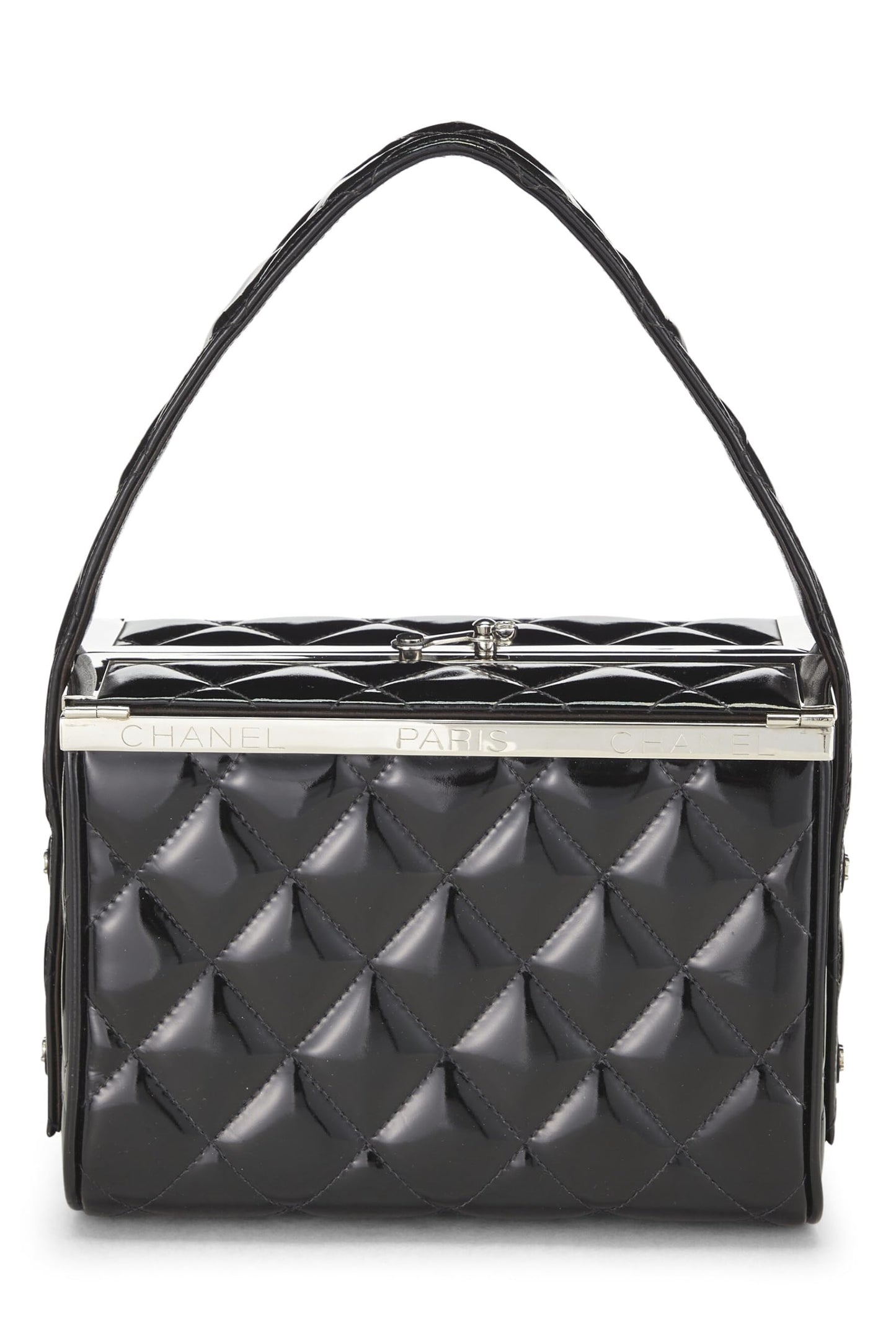 Chanel,  Black Patent Leather Box Vanity, Black