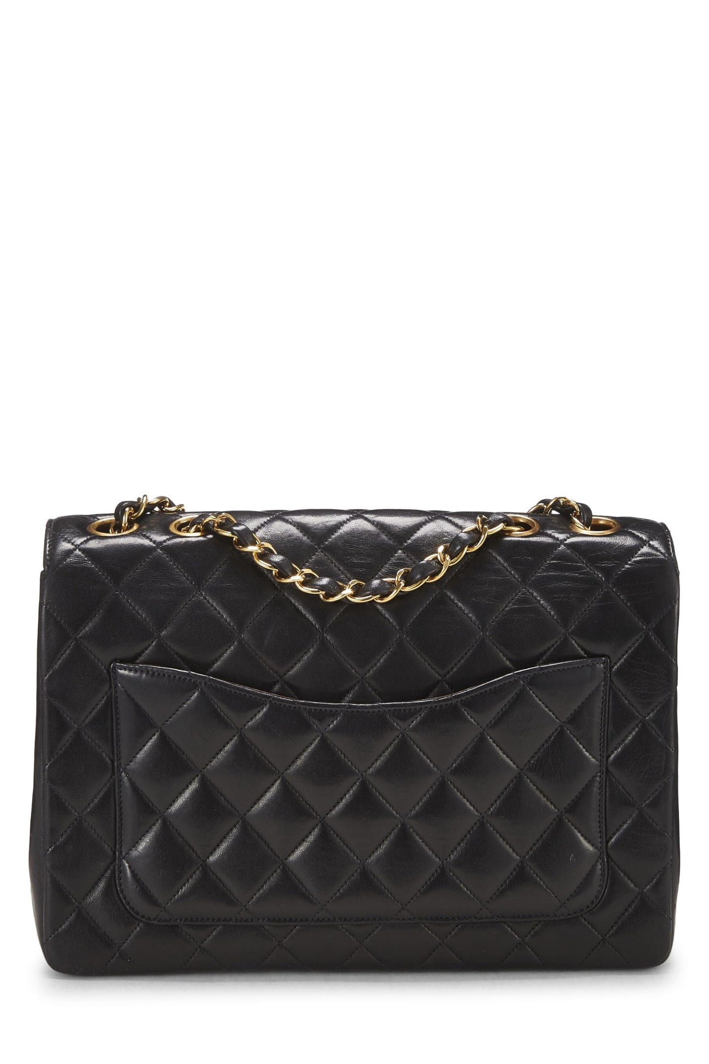 Chanel,  Black Quilted Lambskin Paris Limited Flap Medium, Black