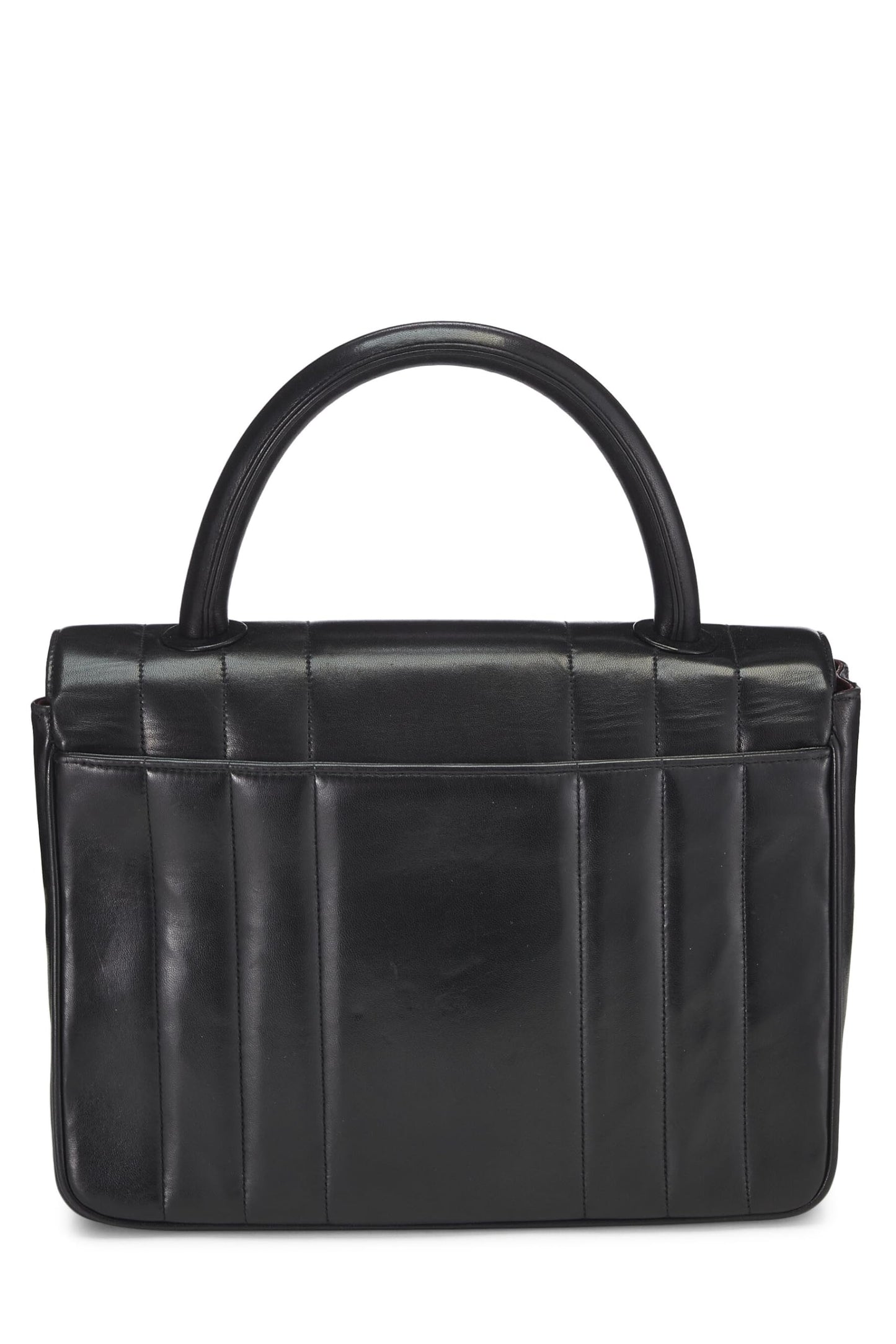 Chanel,  Black Vertical Lambskin Kelly, Black