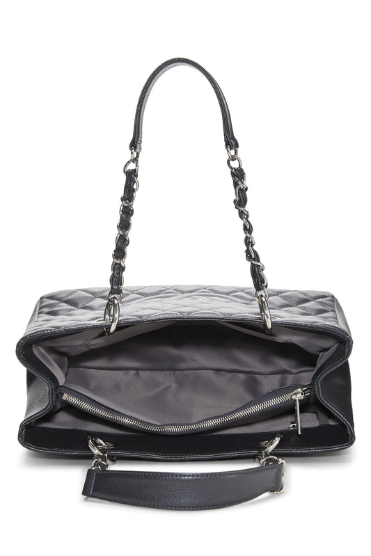 Chanel,  Grey Quilted Caviar Grand Shopping Tote (GST), Grey