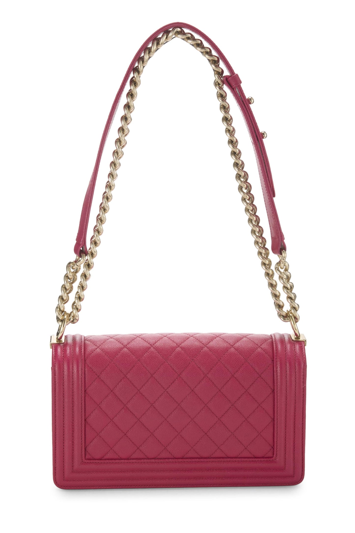 Chanel,  Pink Quilted Caviar Boy Bag Medium, Pink