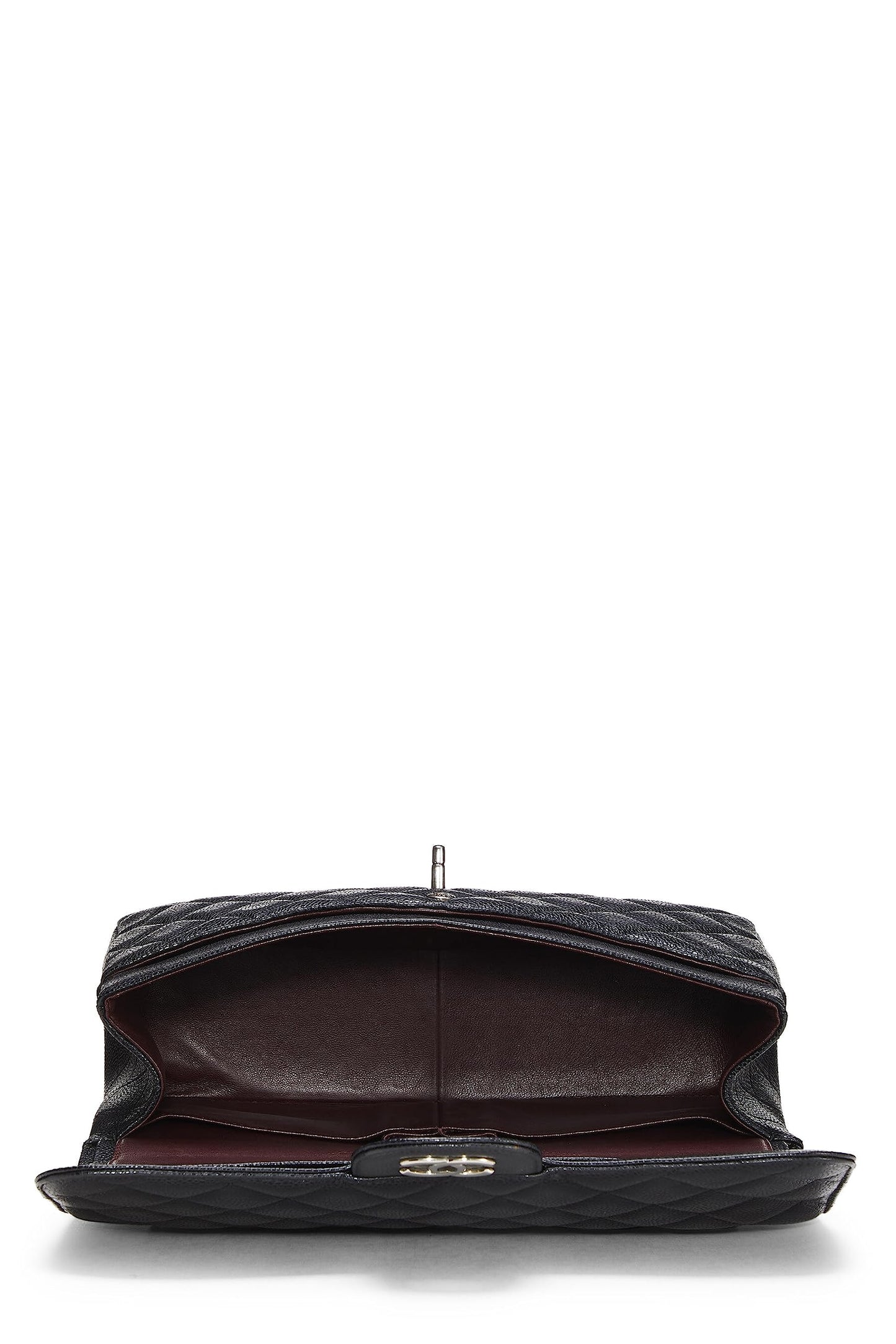 Chanel,  Black Quilted Caviar New Classic Flap Jumbo, Black