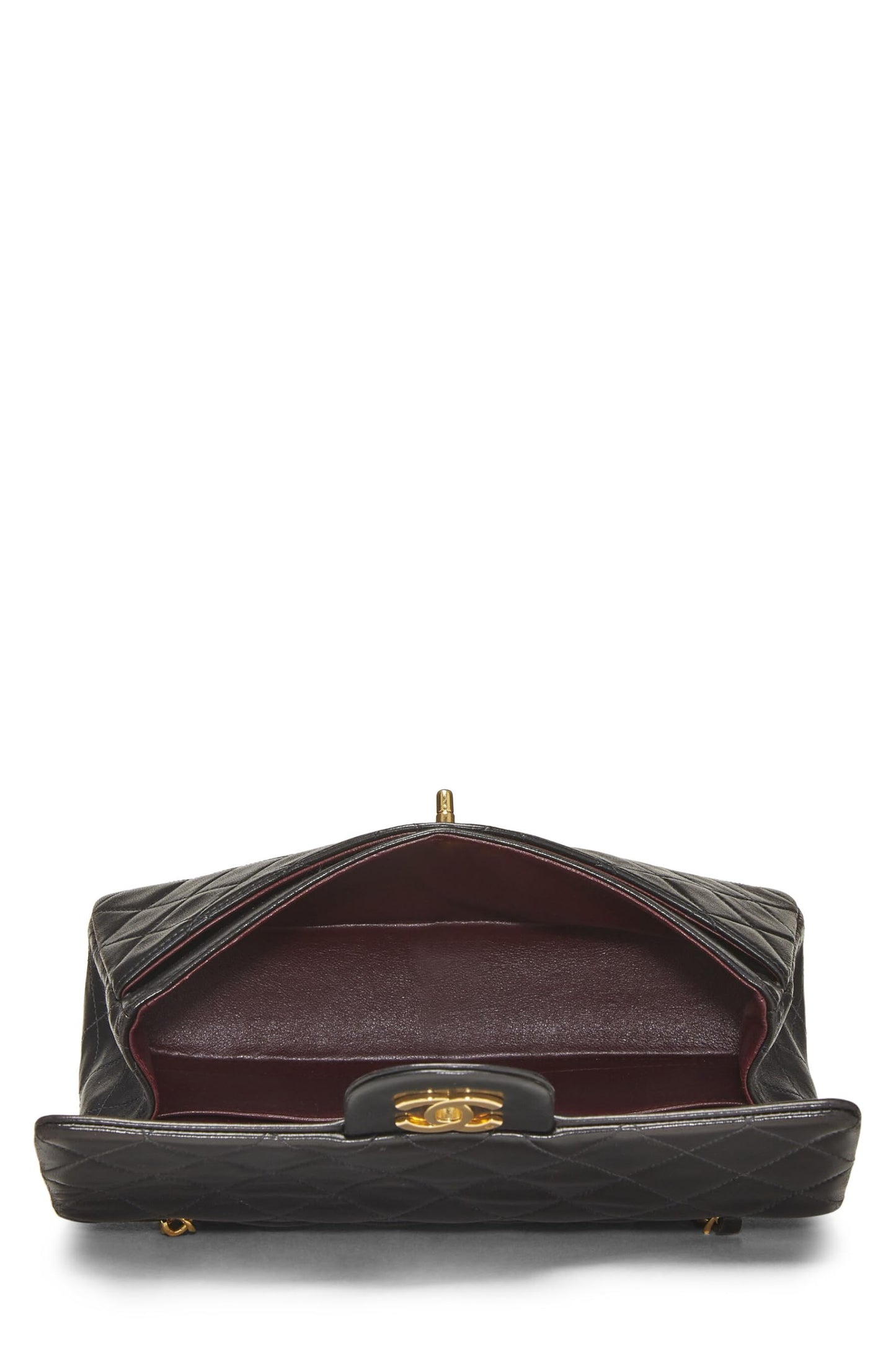 Chanel,  Black Quilted Lambskin Classic Double Flap Small, Black