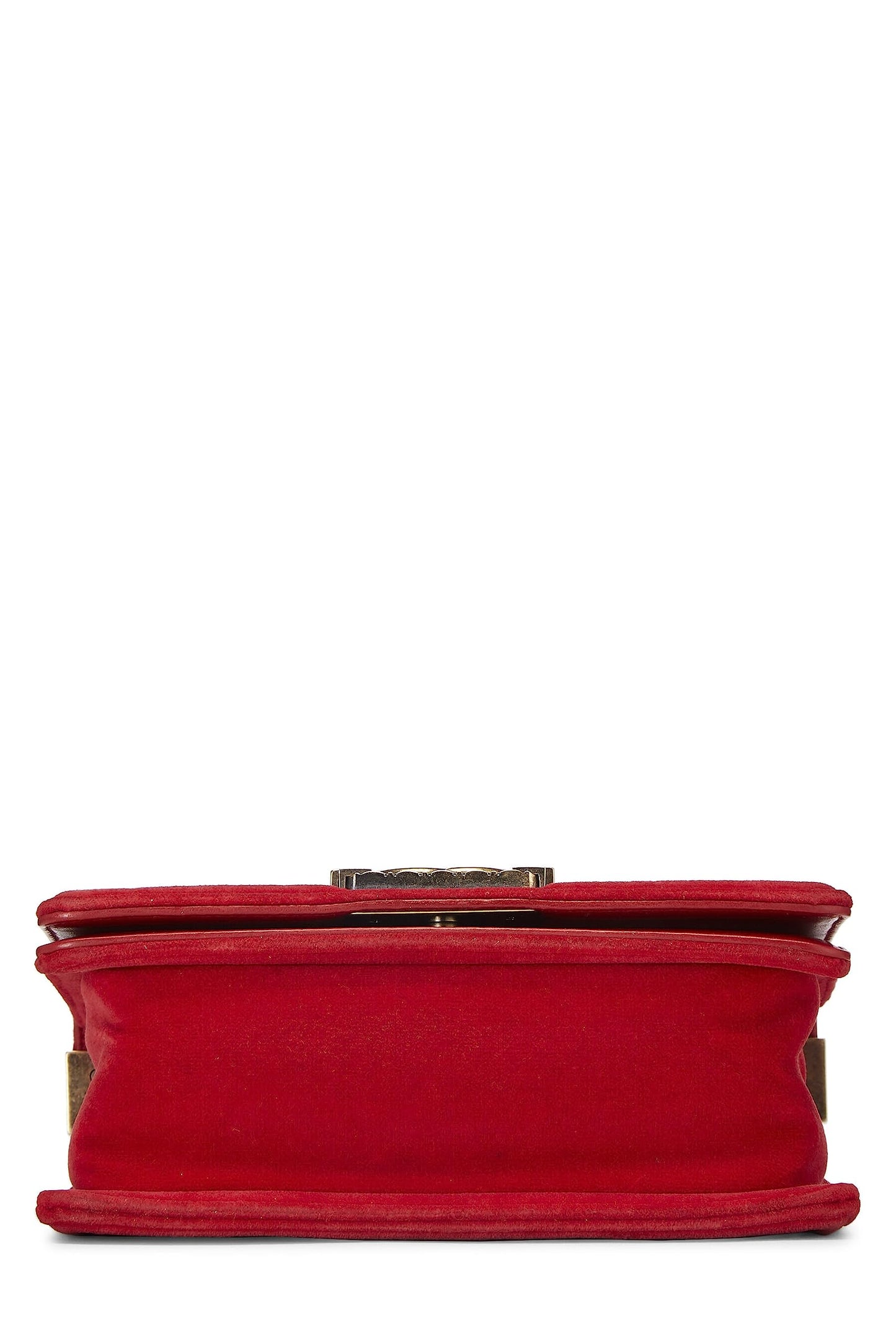 Chanel,  Paris-Edinburgh Red Tartan Velvet Boy Bag Small, Red