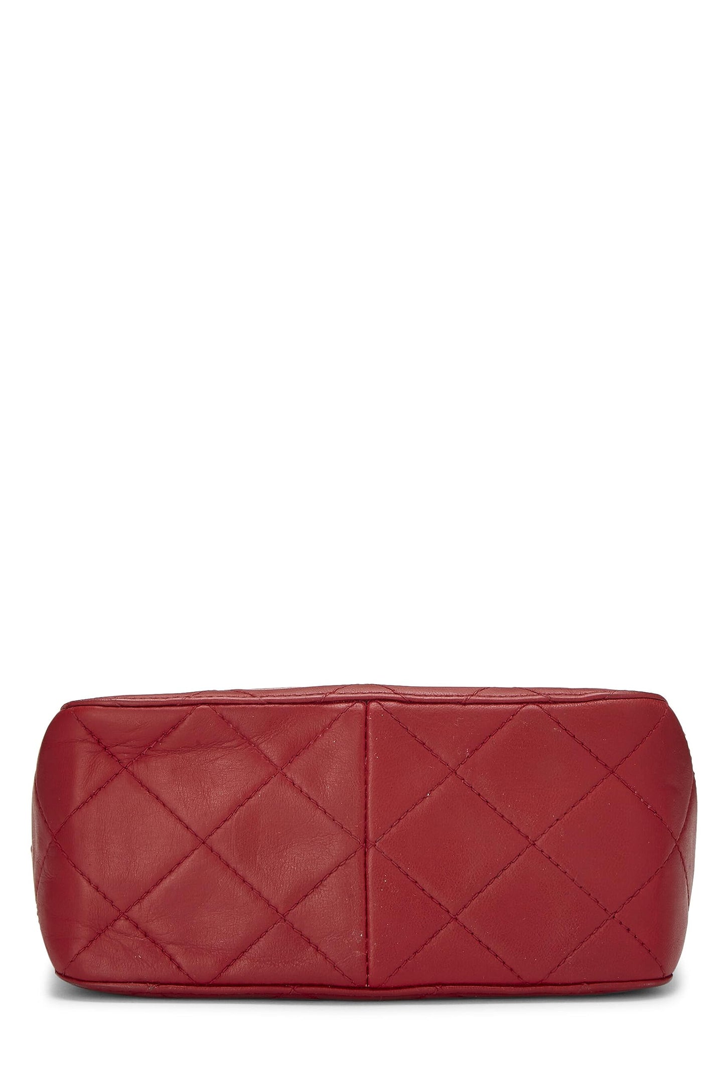 Chanel,  Red Quilted Lambskin Handbag Mini, Red