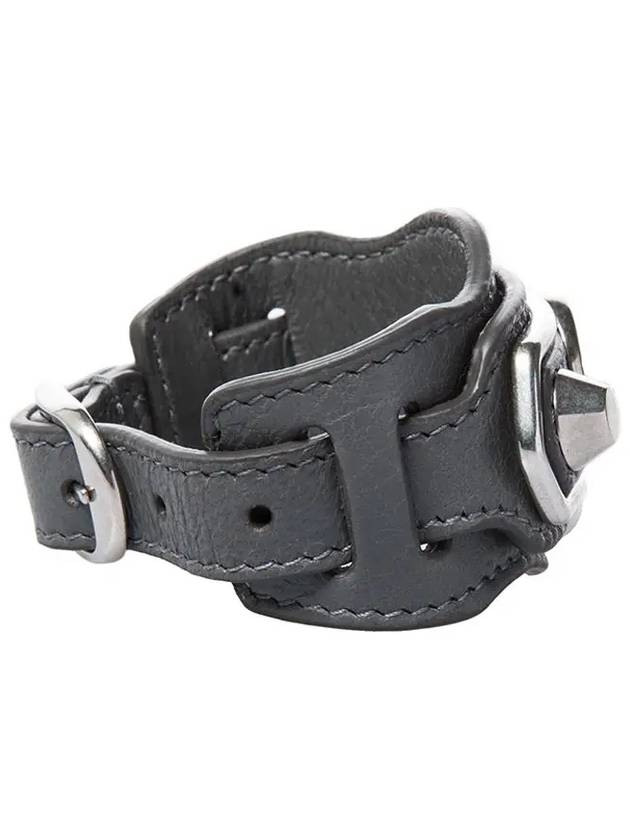 Luxury Balenciaga Giant Silver Buckle Bracelet Grey