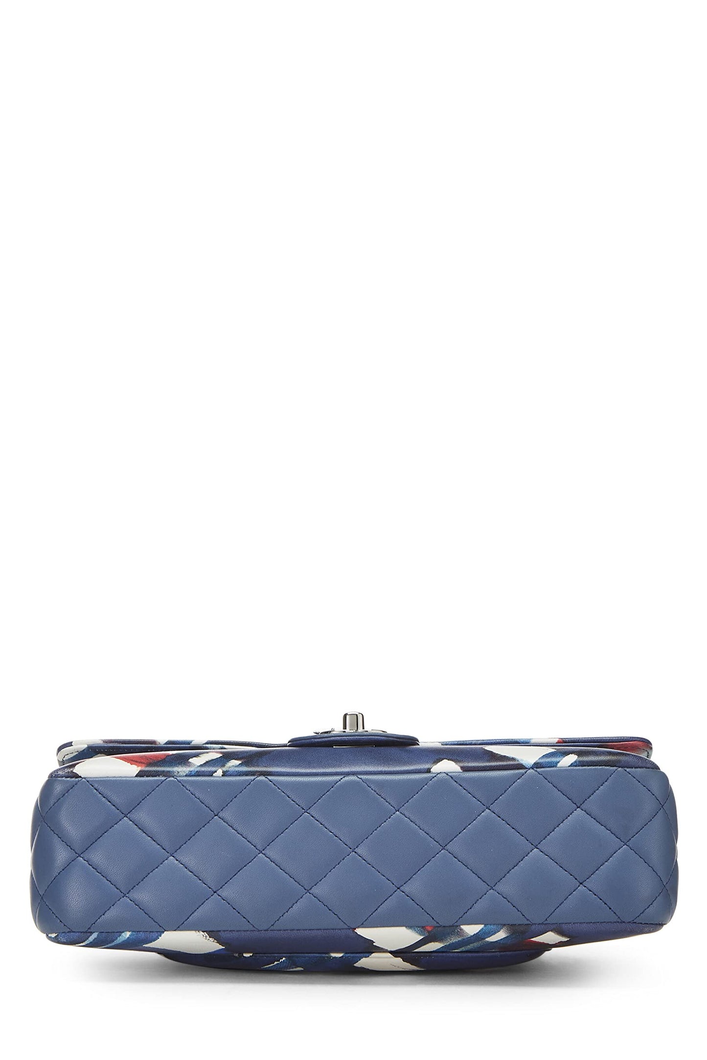Chanel,  Blue & Red Calfskin Airline Classic Double Flap Medium, Blue