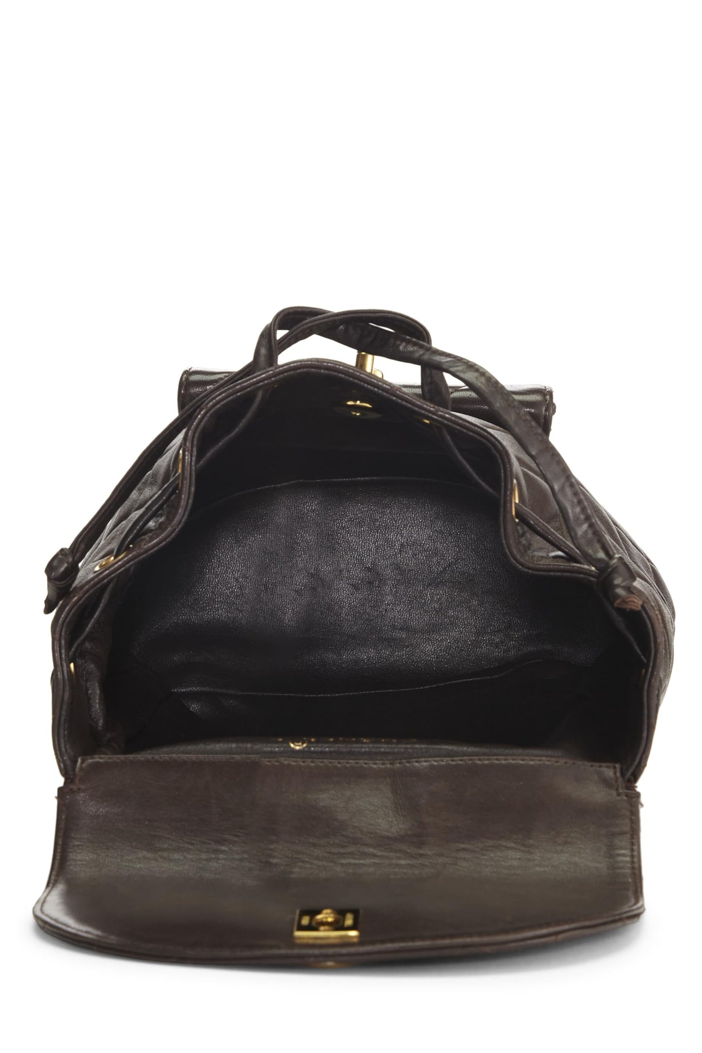 Chanel,  Brown Quilted Lambskin 'CC' Classic Backpack Small, Brown