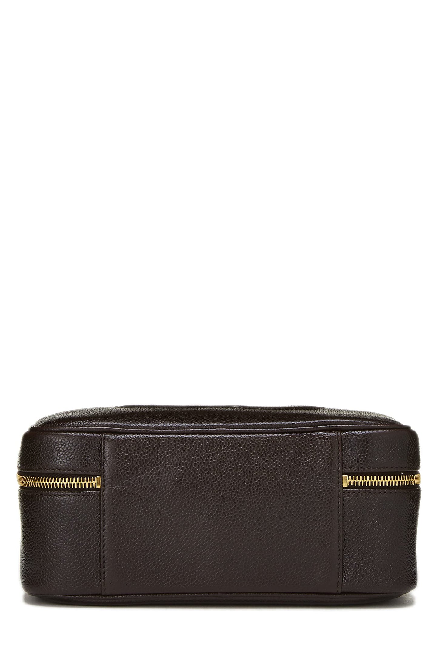 Chanel,  Brown Caviar Lunch Box Vanity, Brown