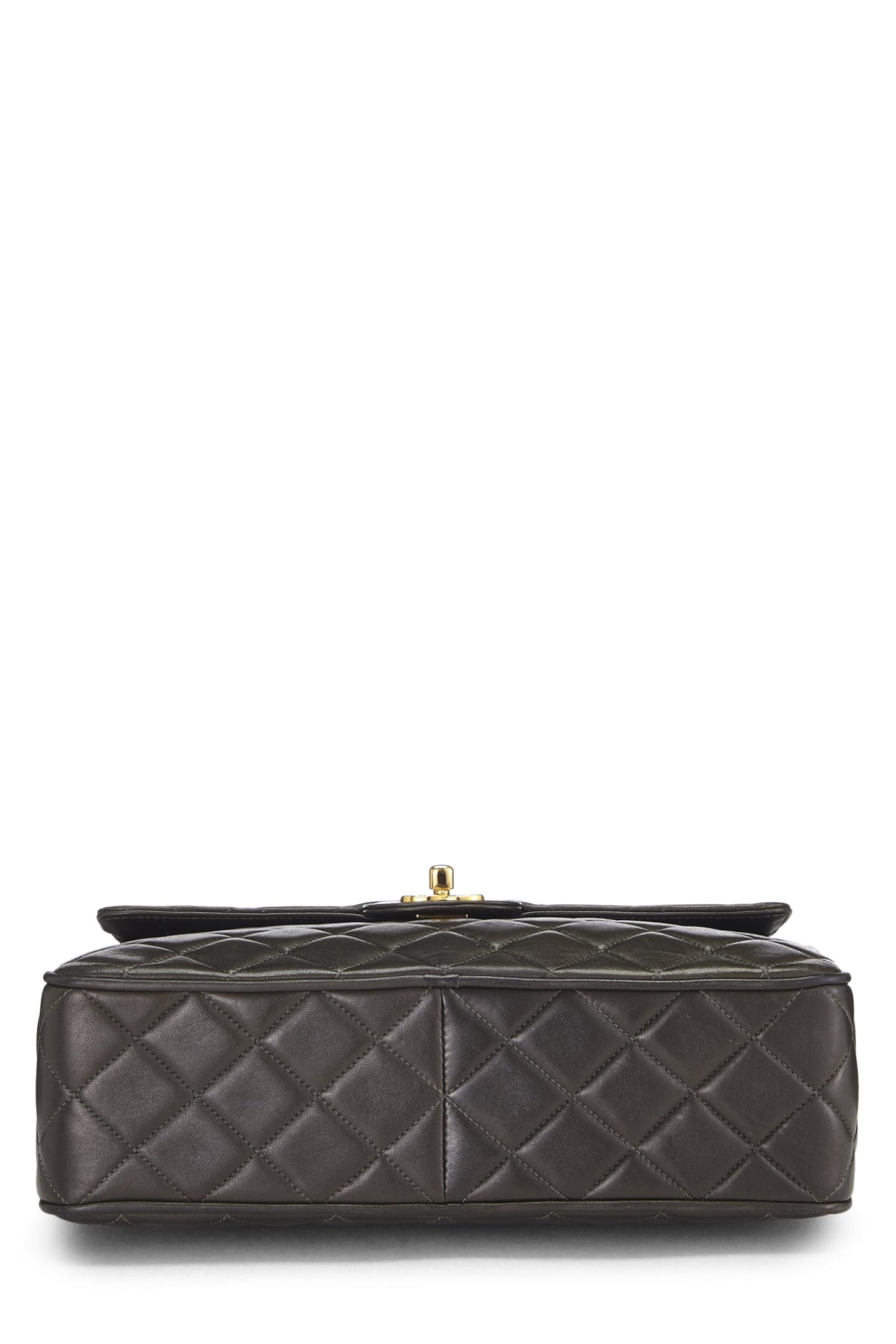 Chanel,  Green Quilted Lambskin Pocket Camera Bag Large, Green