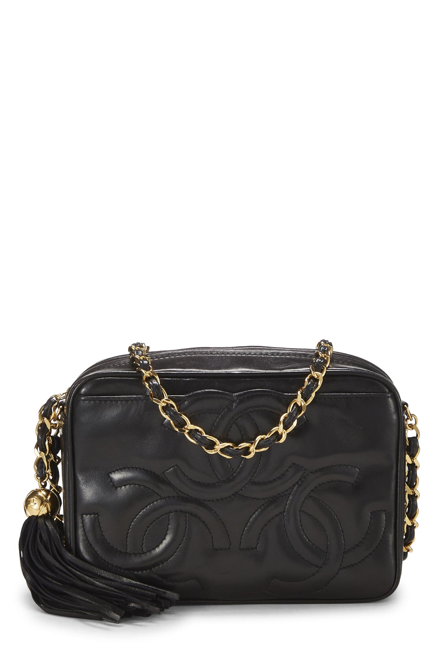 Chanel,  Black Lambskin 3 'CC' Camera Bag Mini, Black