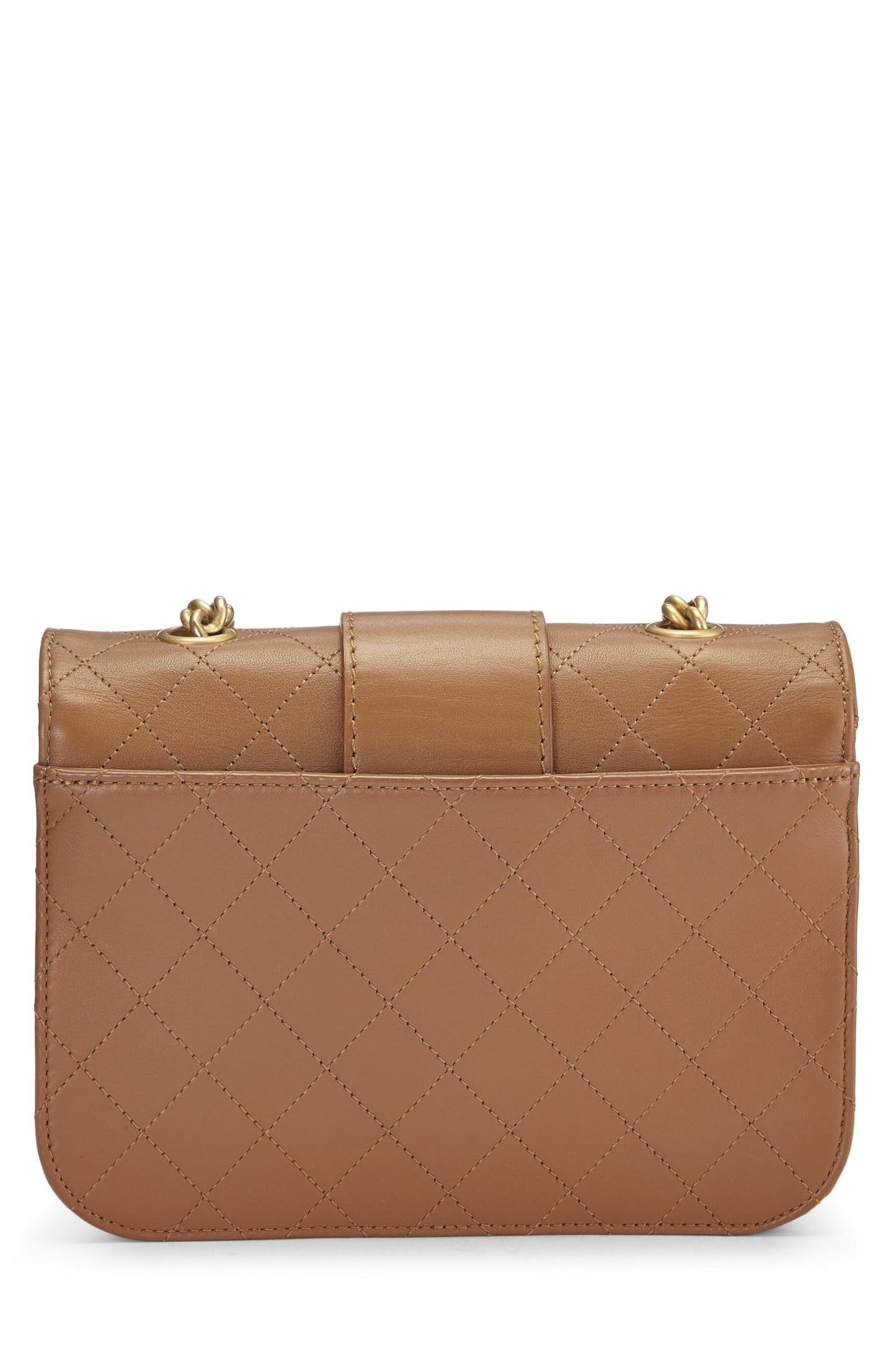 Chanel,  Brown & Multicolor Calfskin Front Chain Flap Bag, Multi