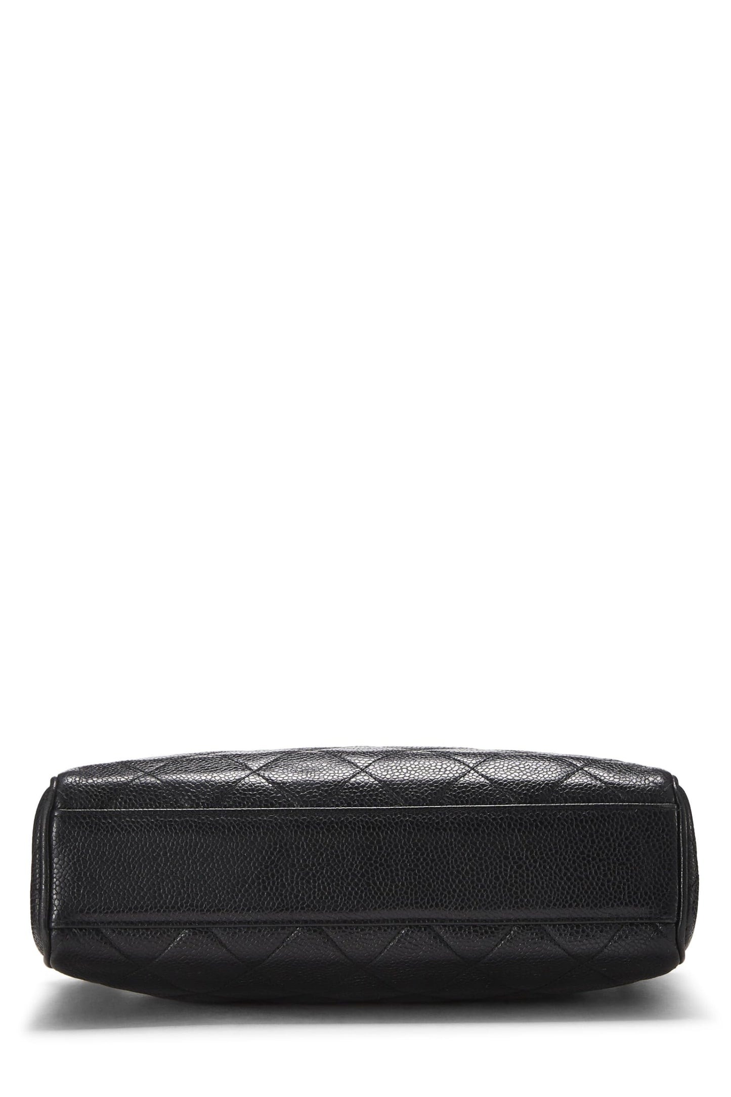 Chanel,  Black Quilted Caviar Pocket Camera Bag Medium, Black