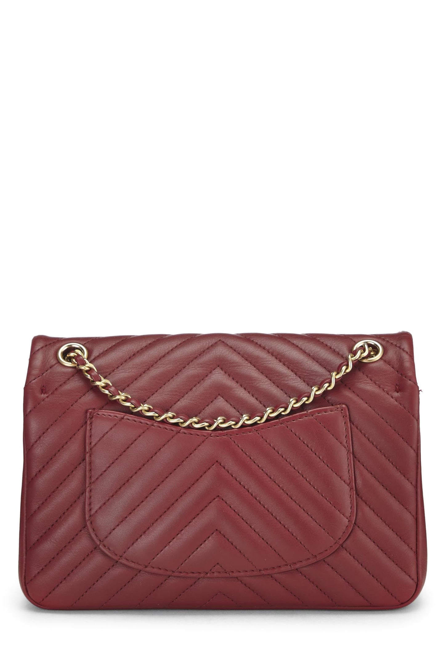 Chanel,  Paris-Cosmopolite Red Chevron Lambskin Rock the Corner Flap Bag Small, Red