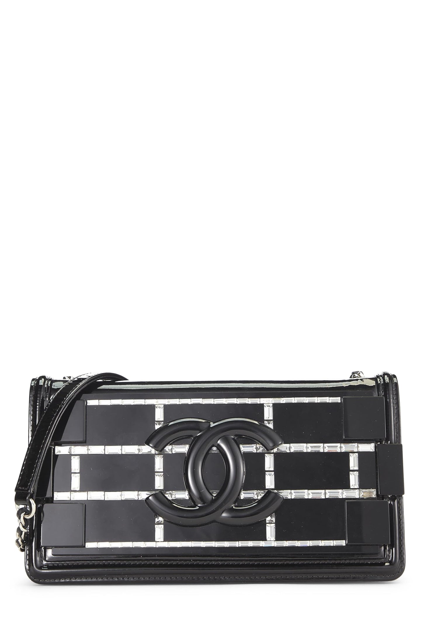 Chanel,  Black Patent Leather Boy Brick Flap, Black