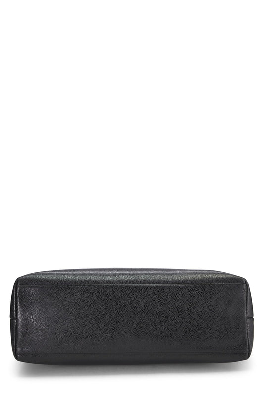 Chanel,  Black Caviar Zip Tote Large, Black
