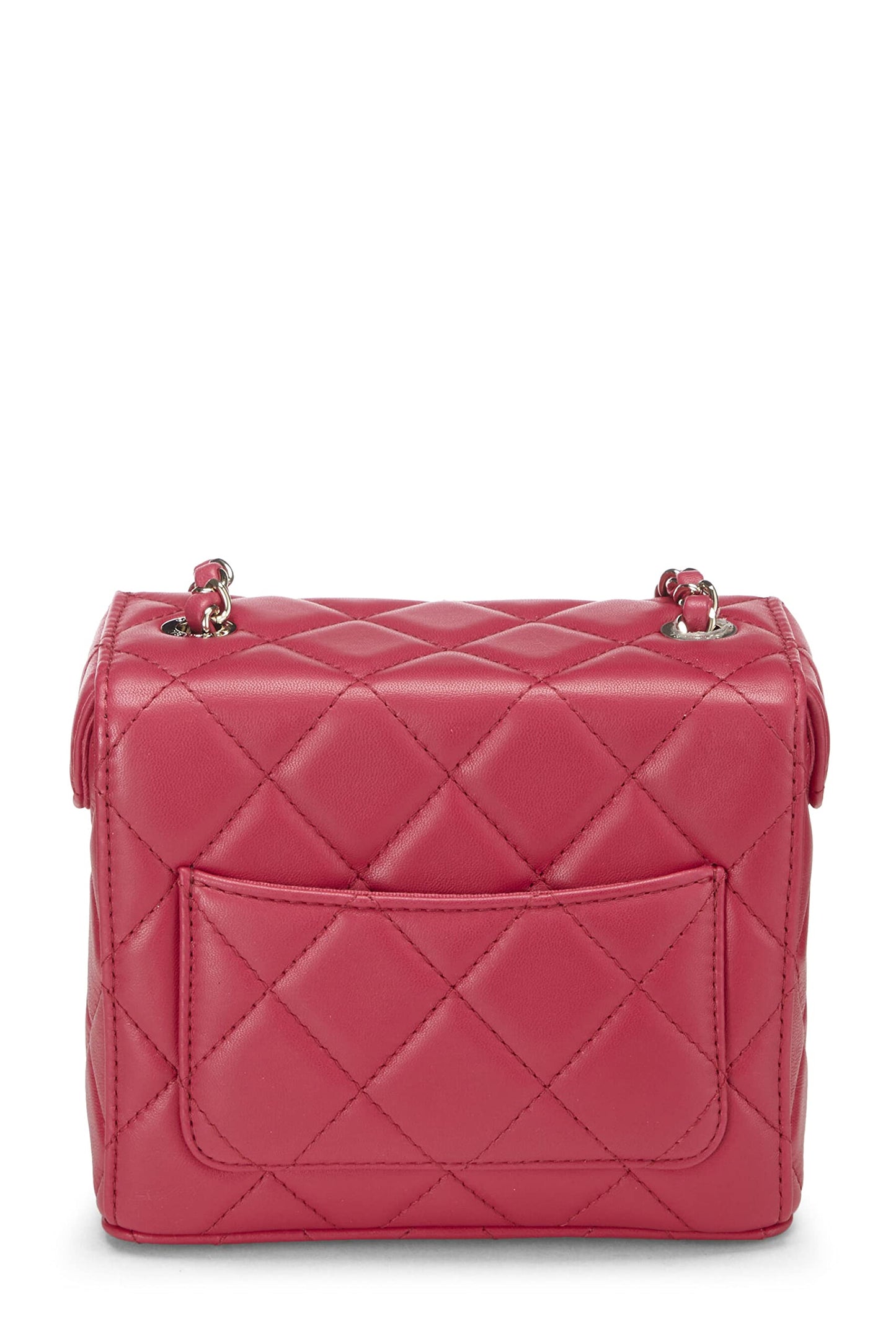 Chanel,  Pink Quilted Lambskin Box Bag Small, Pink