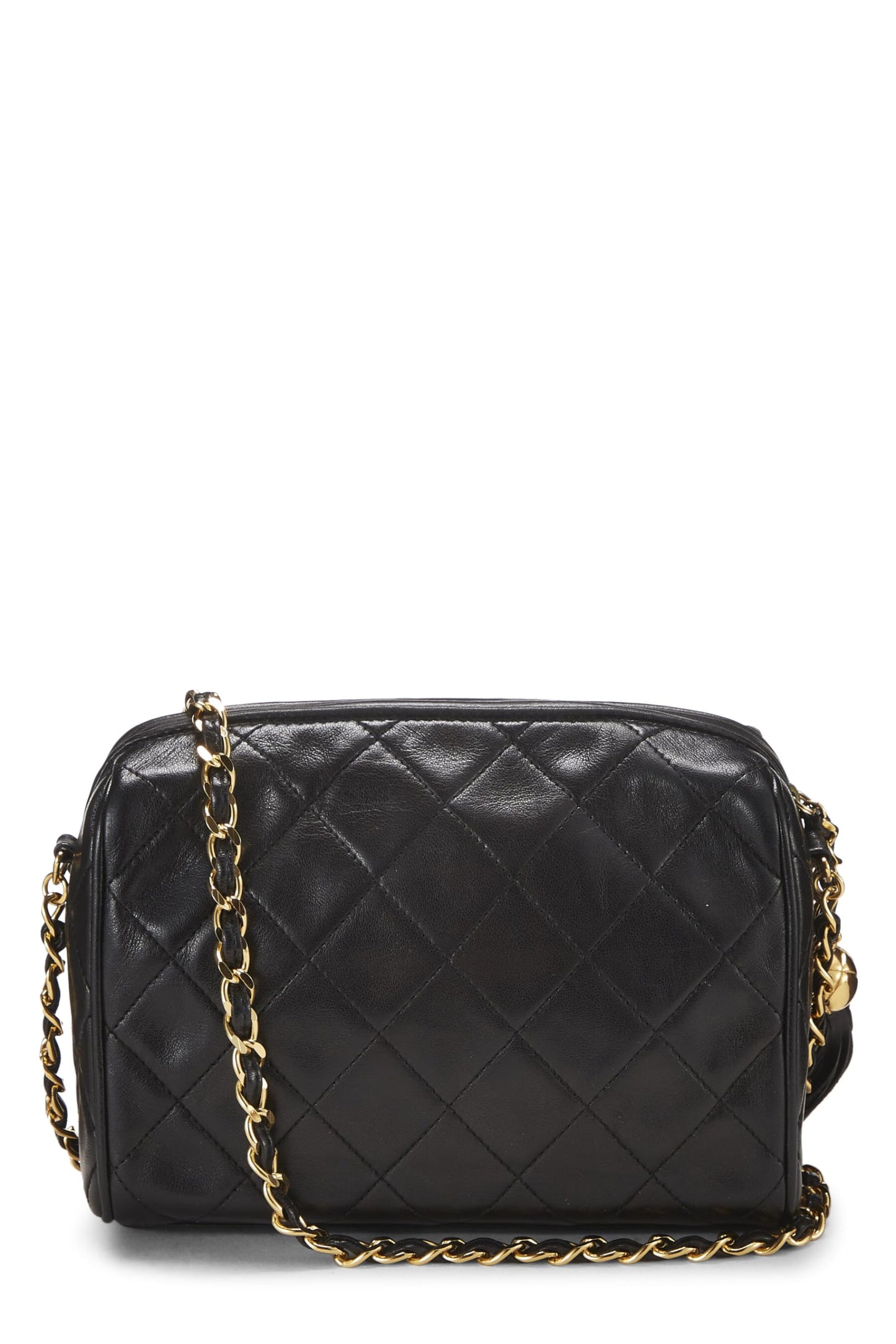 Chanel,  Black Lambskin Pocket Camera Bag Mini, Black