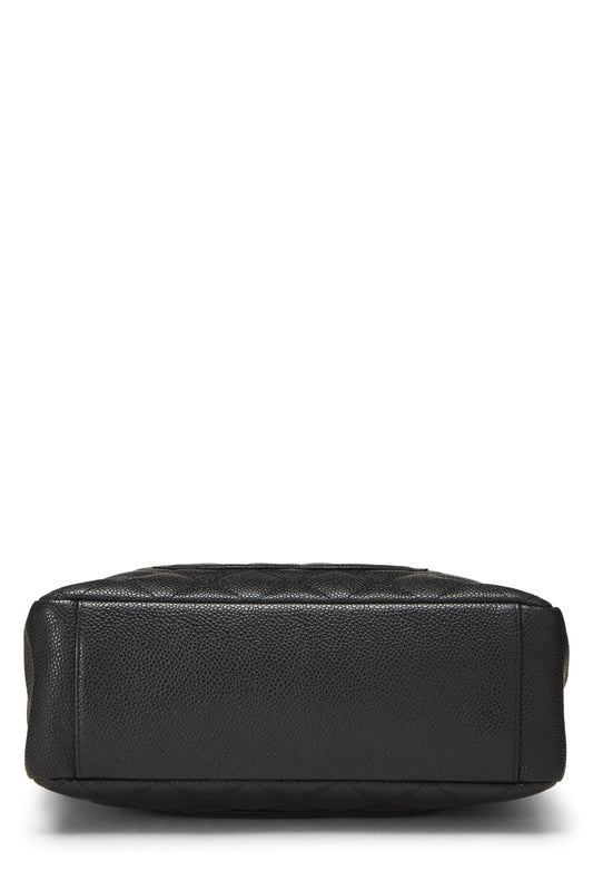 Chanel,  Black Quilted Caviar Petite Shopping Tote (PST), Black