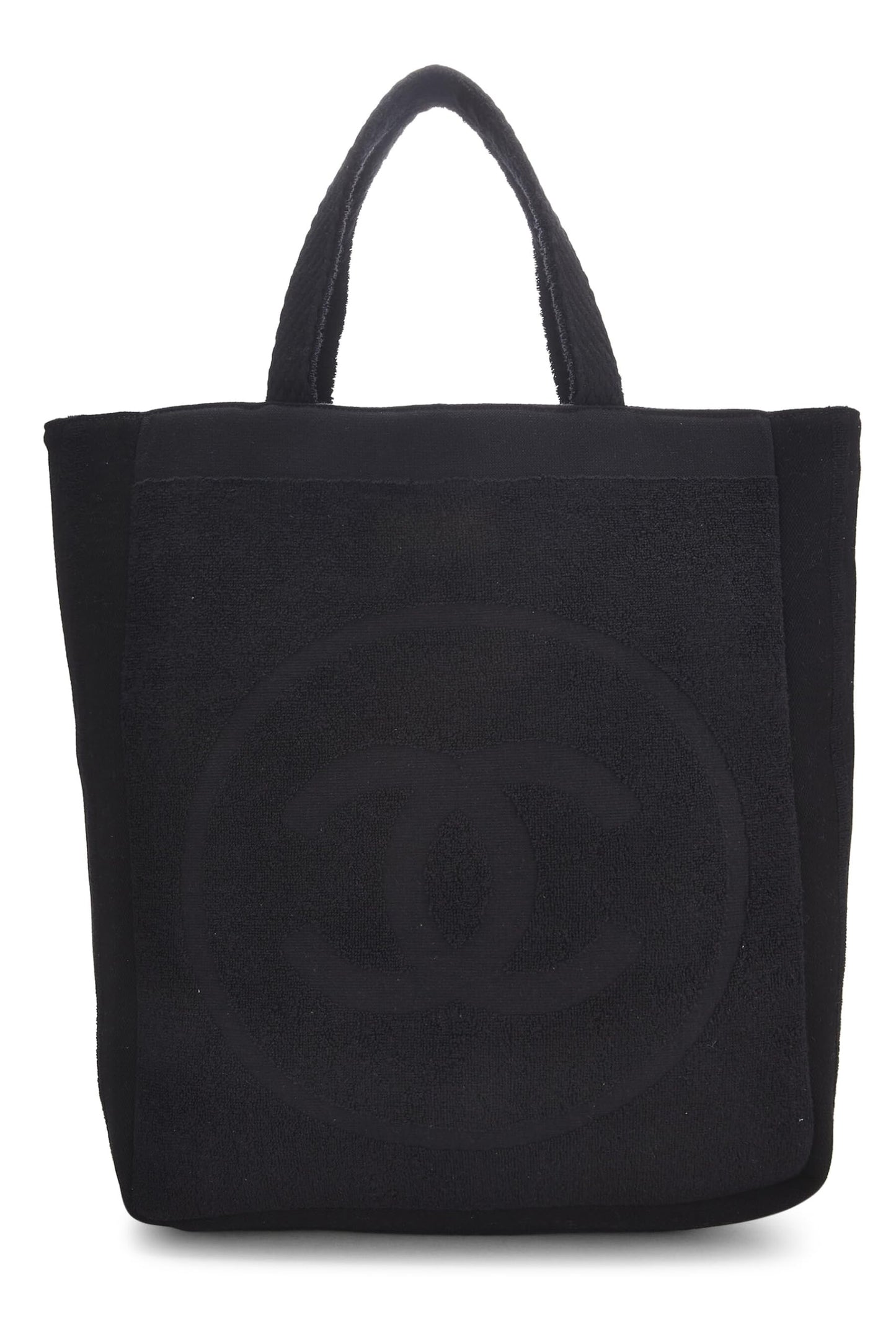 Chanel,  Black Terry Cloth 'CC' Beach Set, Black