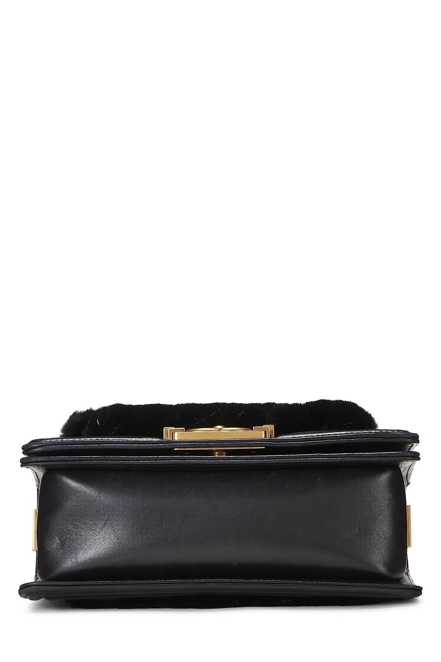 Chanel,  Black Lapin Boy Bag Small, Black