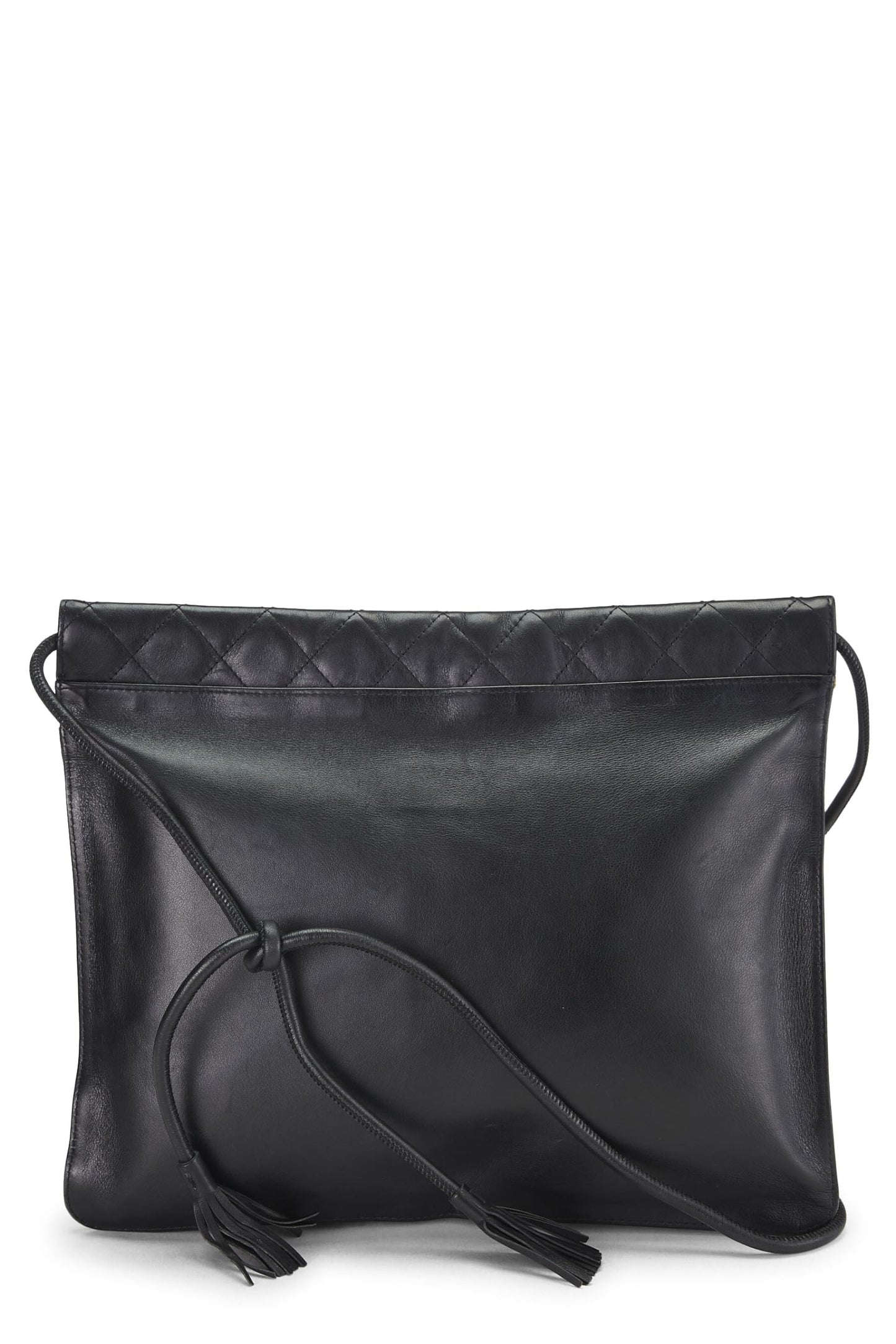 Chanel,  Black Calfskin Cambon Ligne Multi Pocket Shoulder Bag, Black