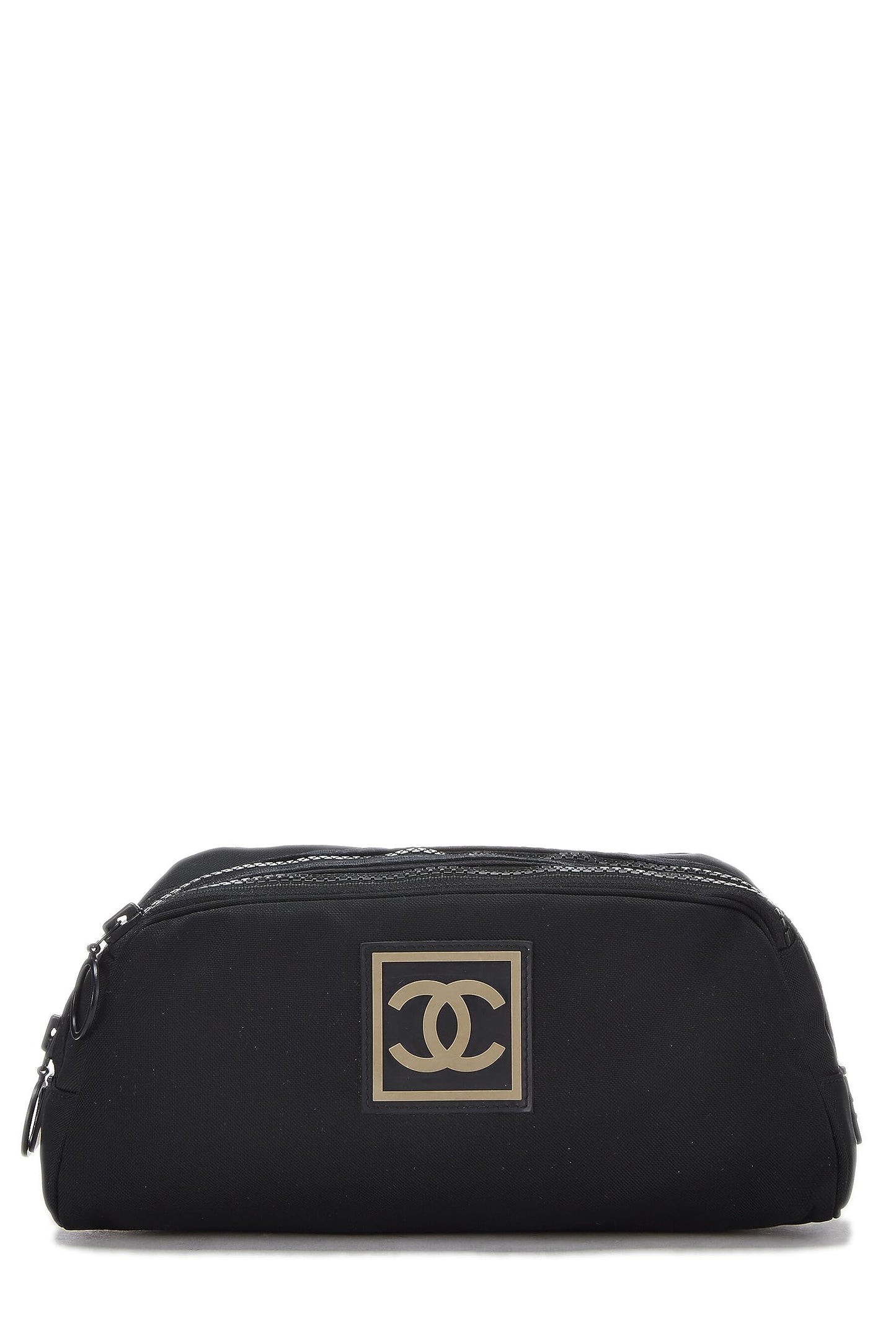 Chanel,  Black Sportline Nylon Zip Pouch, Black