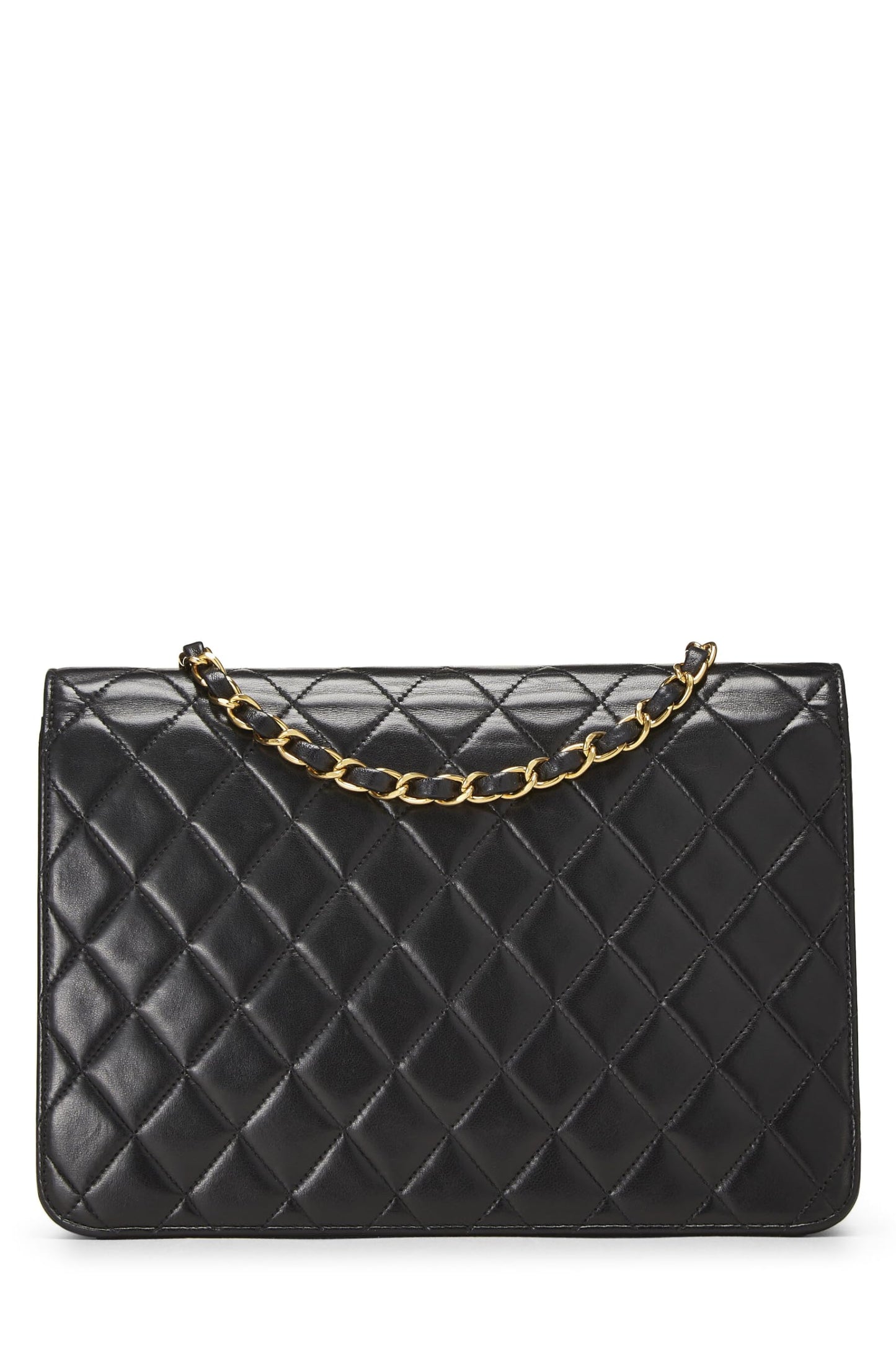 Chanel,  Black Quilted Lambskin Turnlock Ex Flap Medium, Black