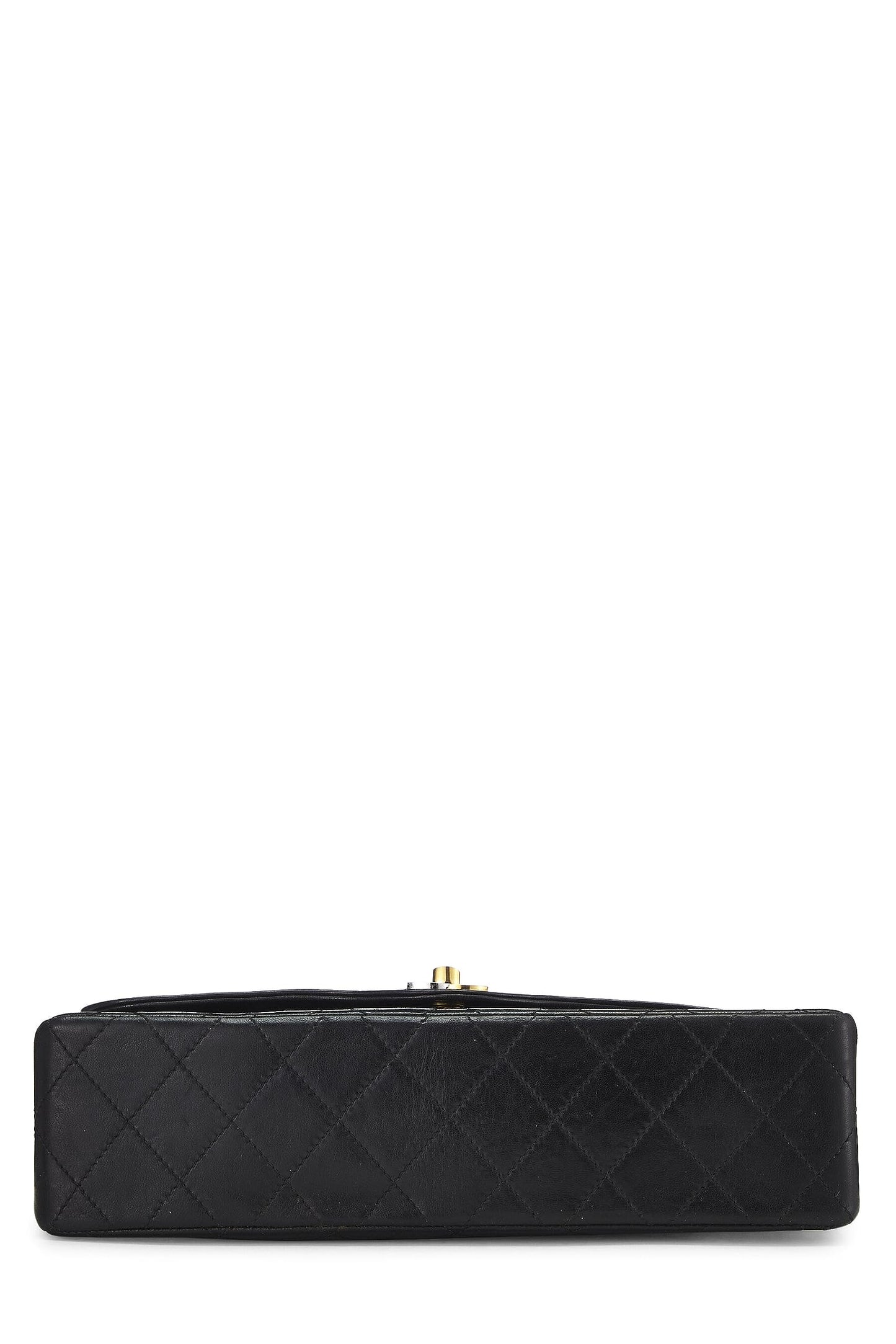 Chanel,  Black Quilted Lambskin Paris Limited Double Flap Medium, Black
