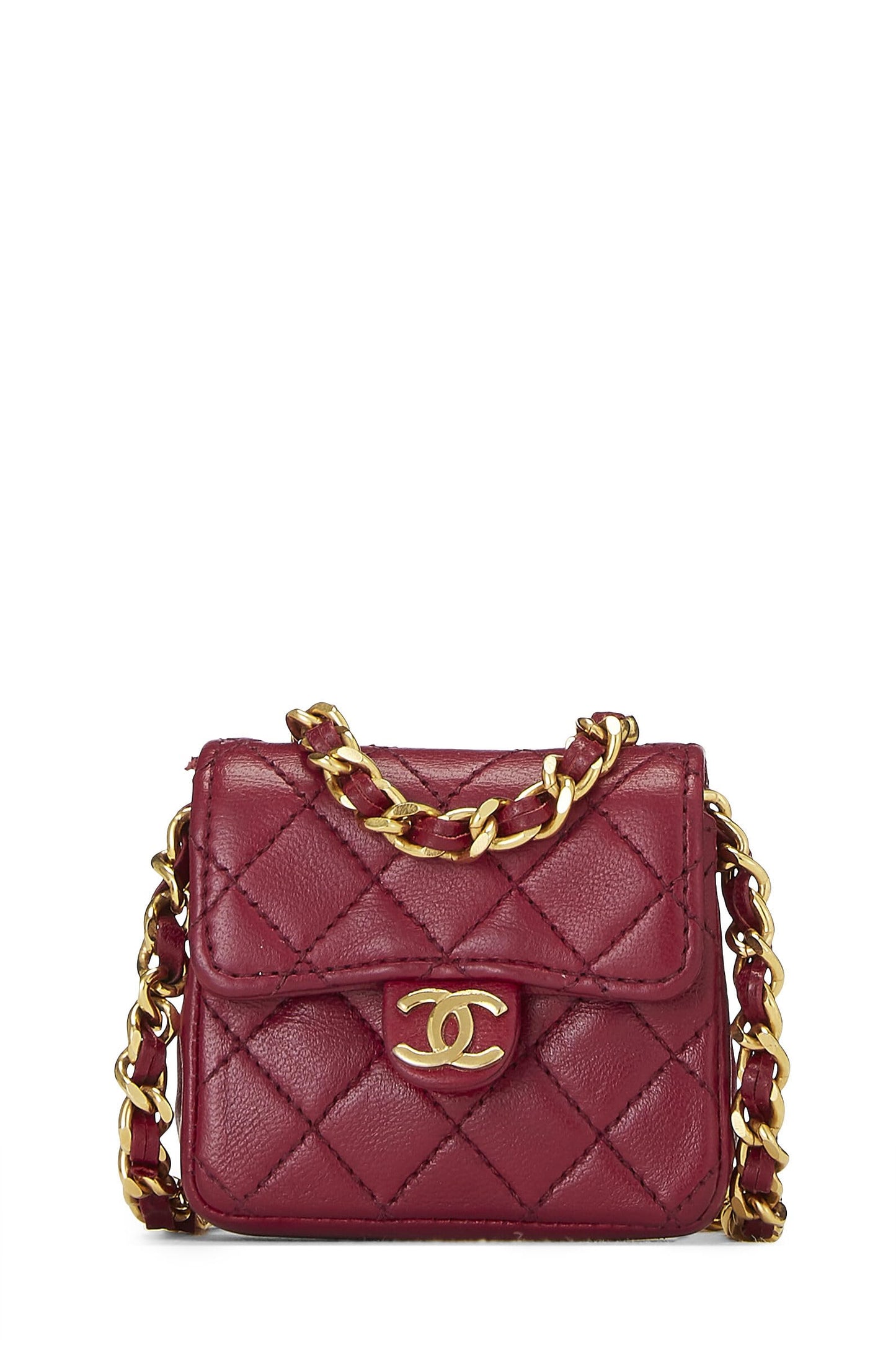 Chanel,  Pink Quilted Lambskin Half Flap Micro, Pink