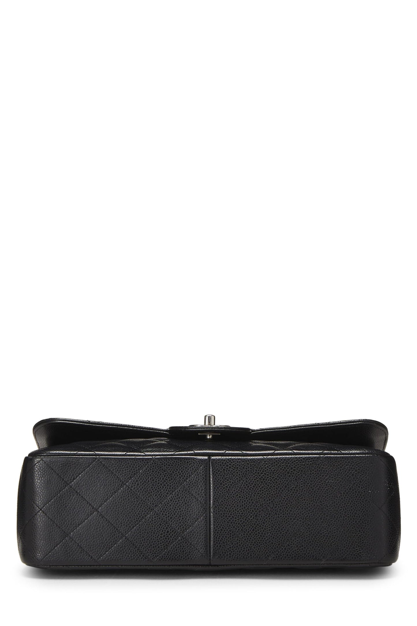 Chanel,  Black Quilted Caviar New Classic Flap Jumbo, Black