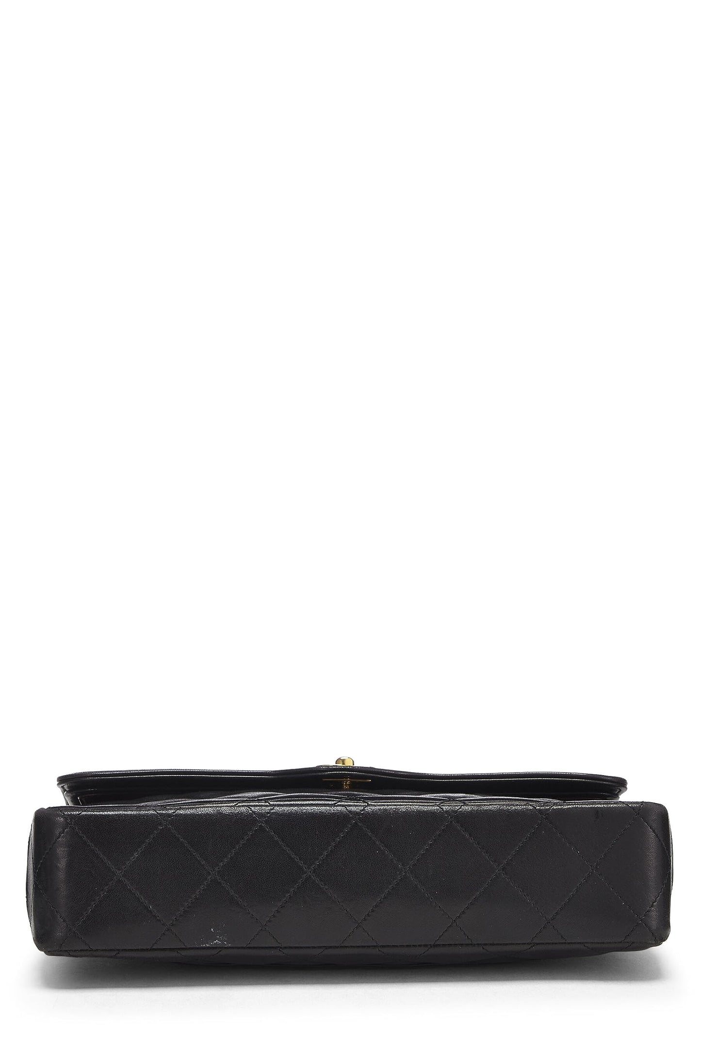 Chanel,  Black Quilted Lambskin Paris Limited Double Flap Jumbo, Black