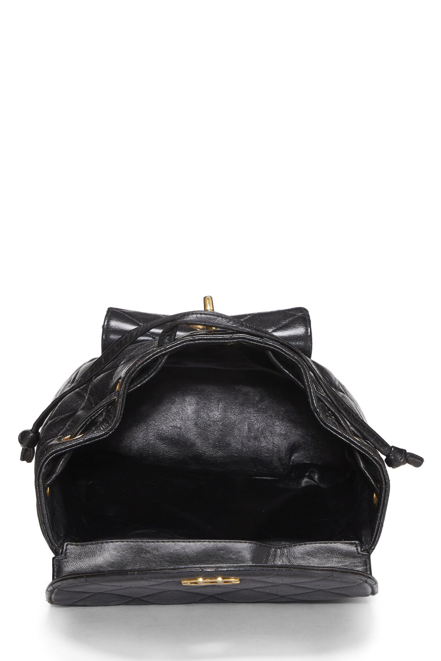 Chanel,  Black Quilted Lambskin 'CC' Classic Backpack Medium, Black