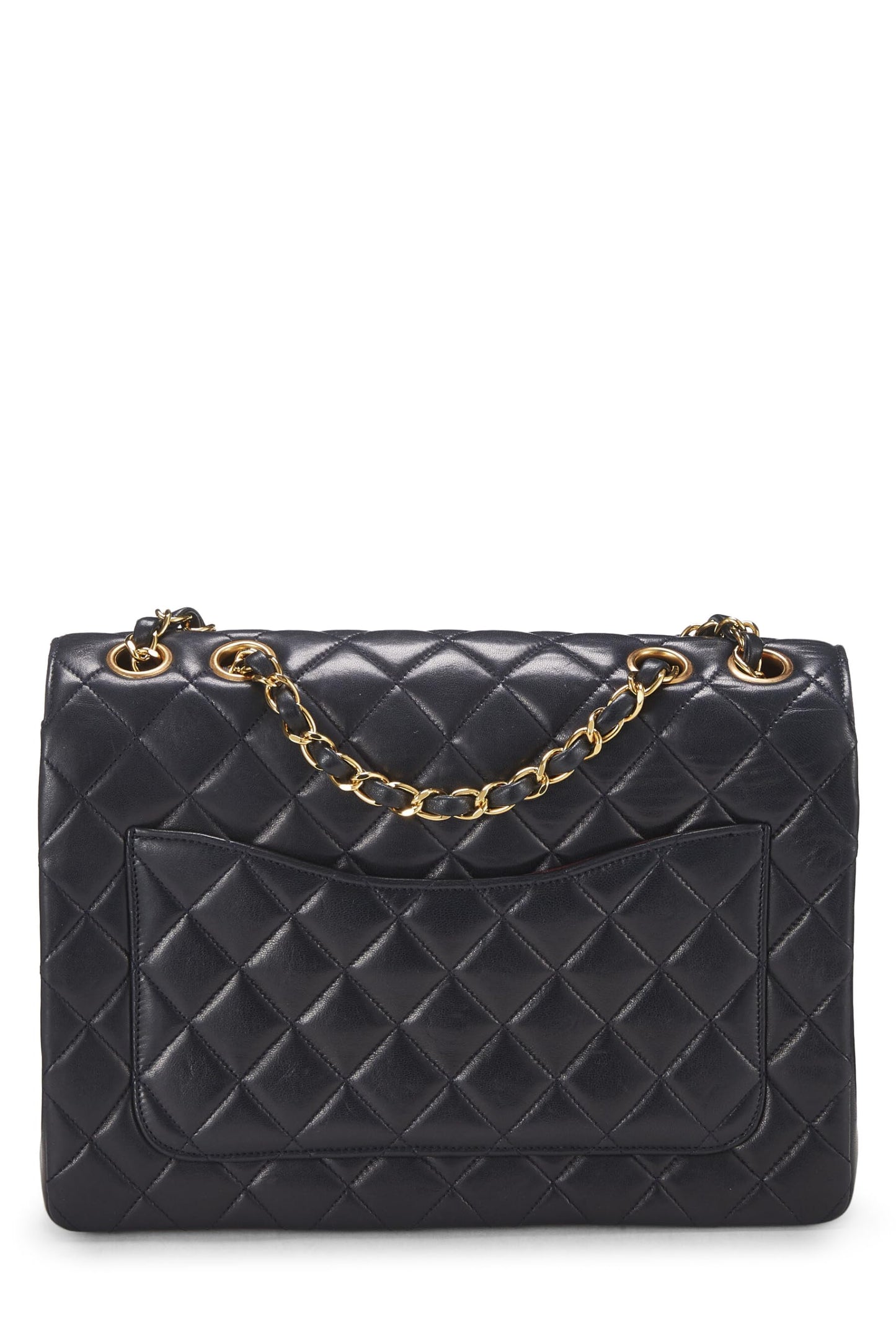 Chanel,  Navy Quilted Lambskin Paris Limited Flap Medium, Navy