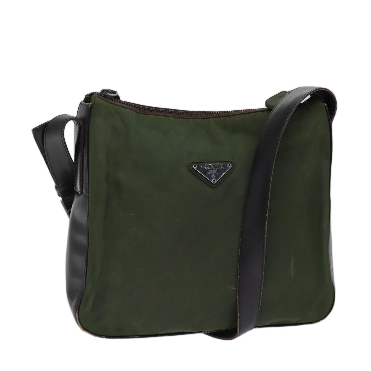 Luxury PradaShoulder Bag Nylon Khaki 72009