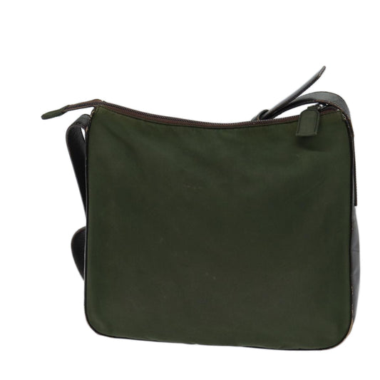 Luxury PradaShoulder Bag Nylon Khaki 72009