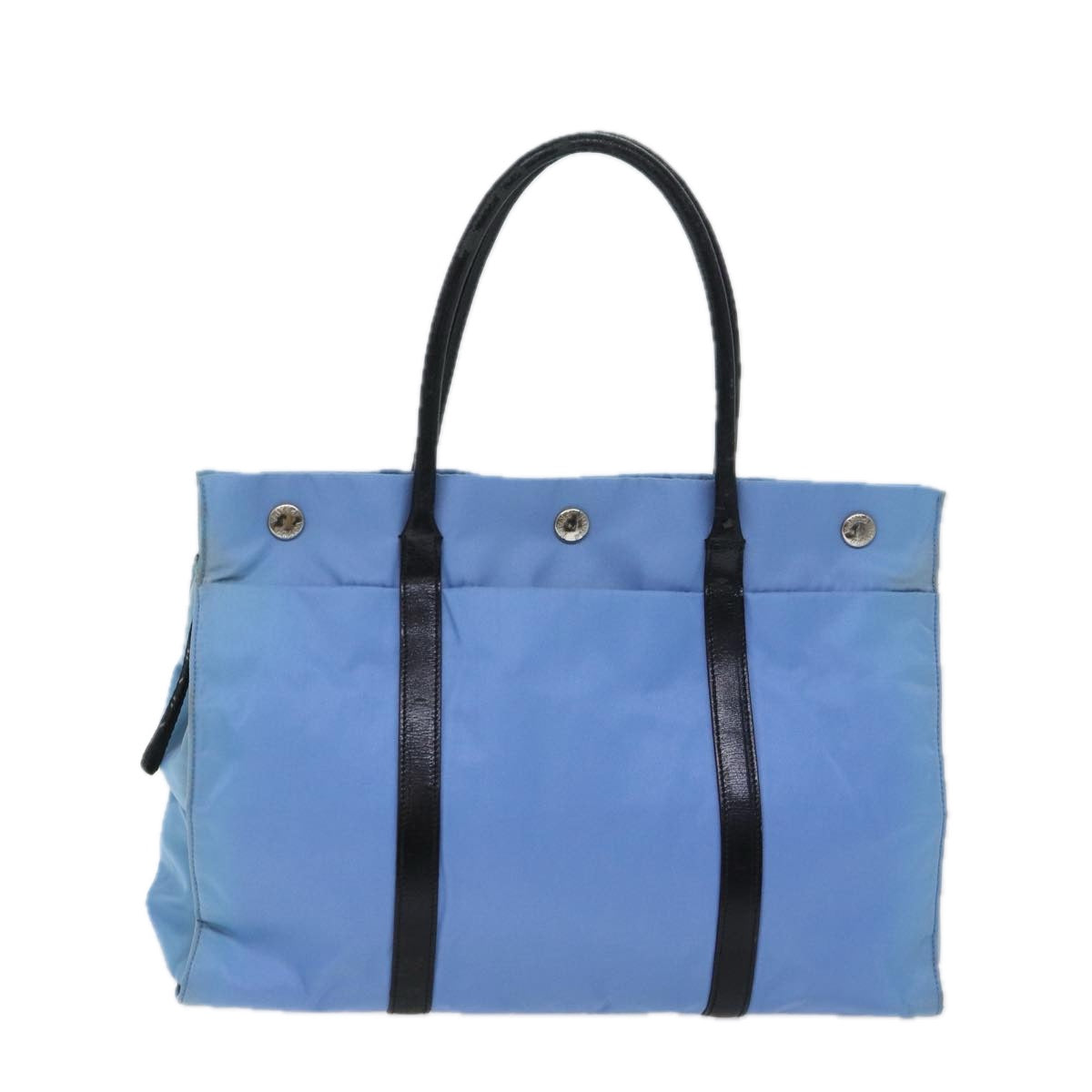 Luxury PradaHand Bag Nylon Light Blue Black 72011