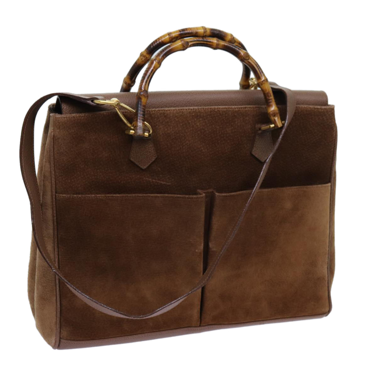 Luxury Gucci Trending 2025 Bamboo Hand Bag Suede 2way Brown 002 123 0322  72032