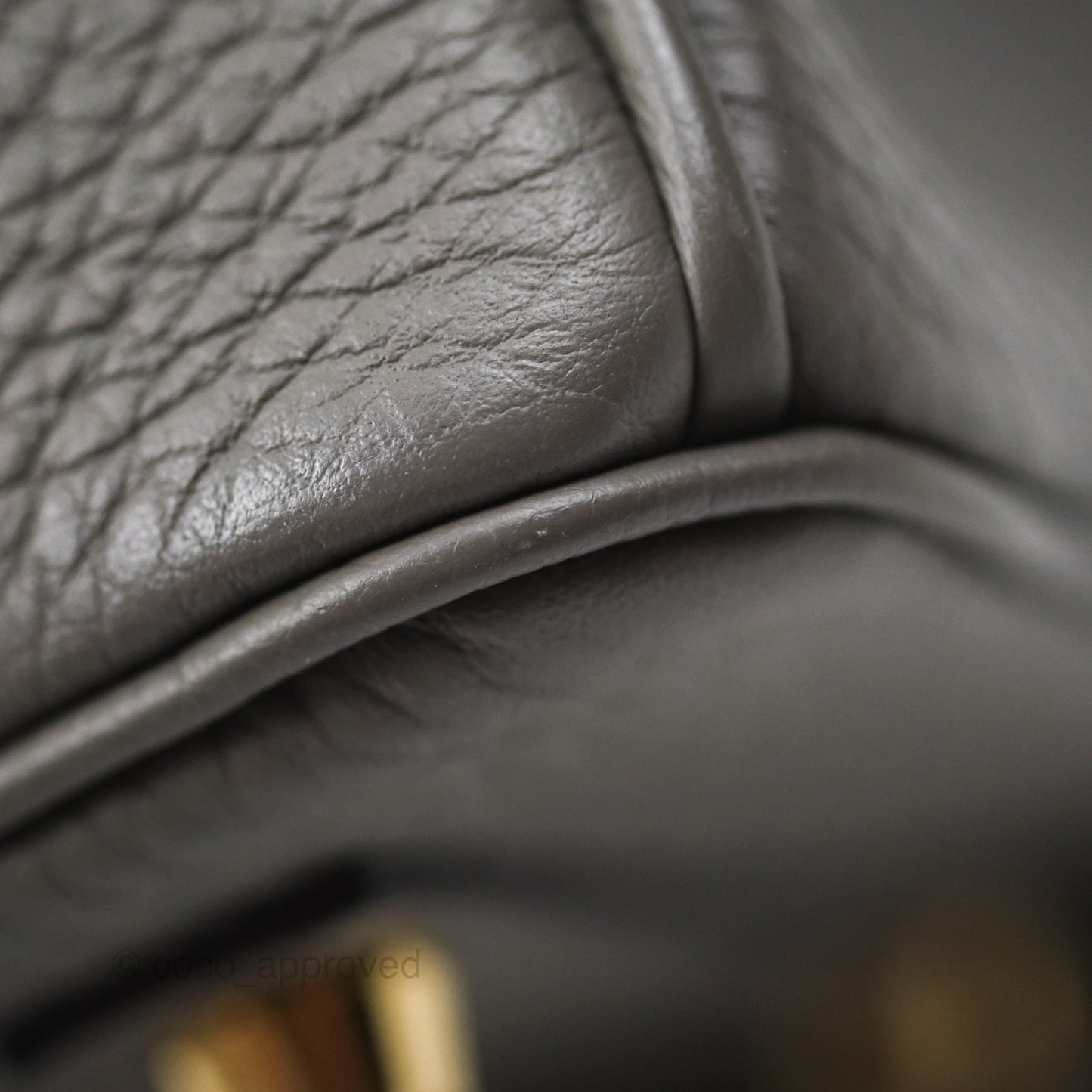 Hermes Birkin 25 Retourne Gris Meyer 0L Togo Gold Hardware